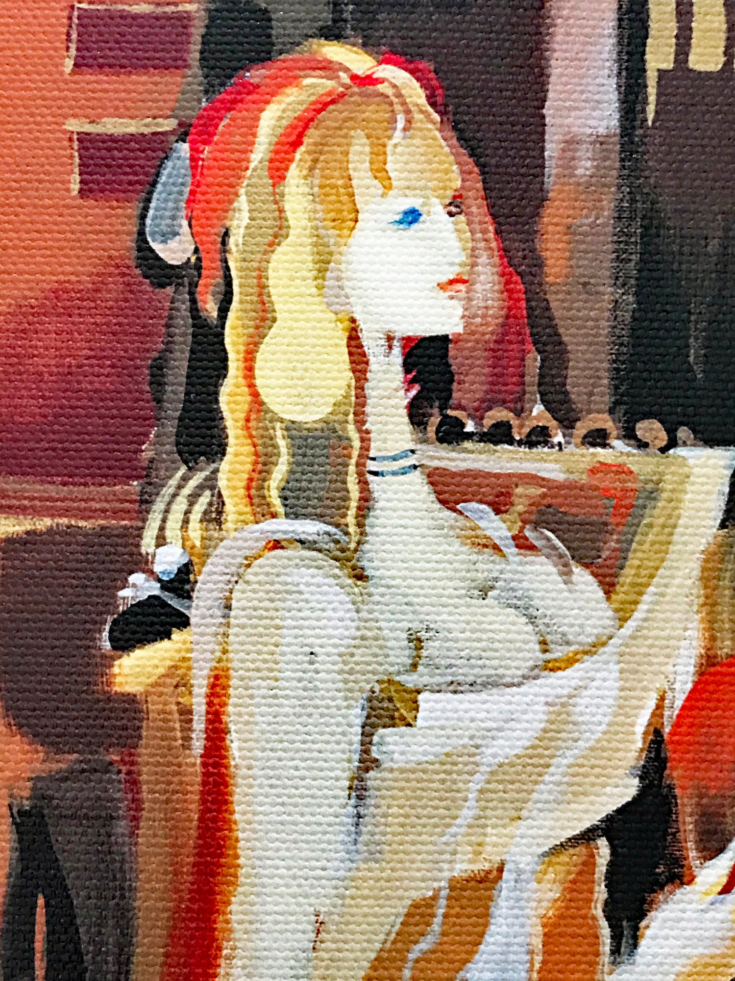 Playing Music Rafael Saryan Artist Proof Canvas Giclée Print Hand Signed and AP Numbered