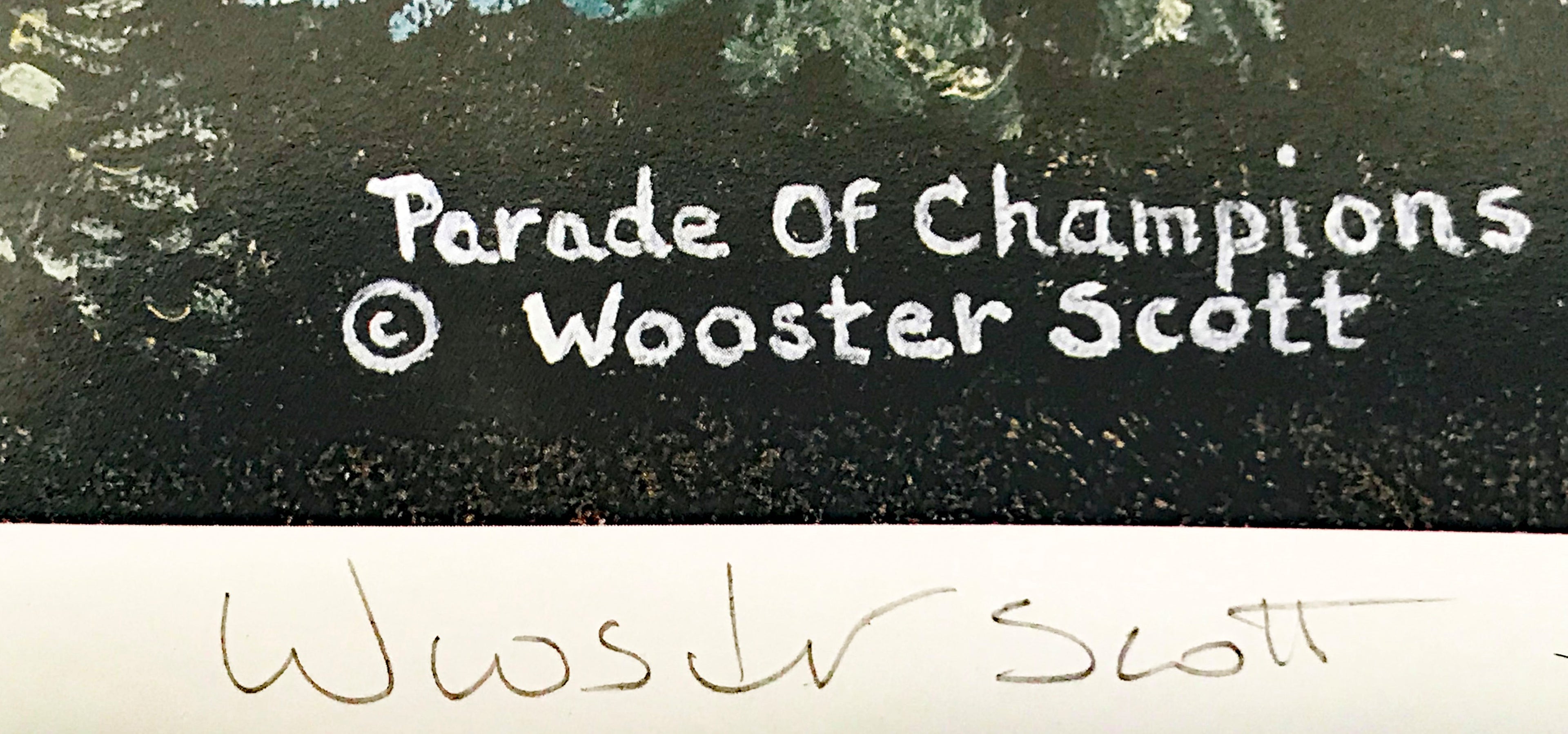 Parade of Champions Jane Wooster Scott Lithograph Print Artist Hand Signed and Numbered
