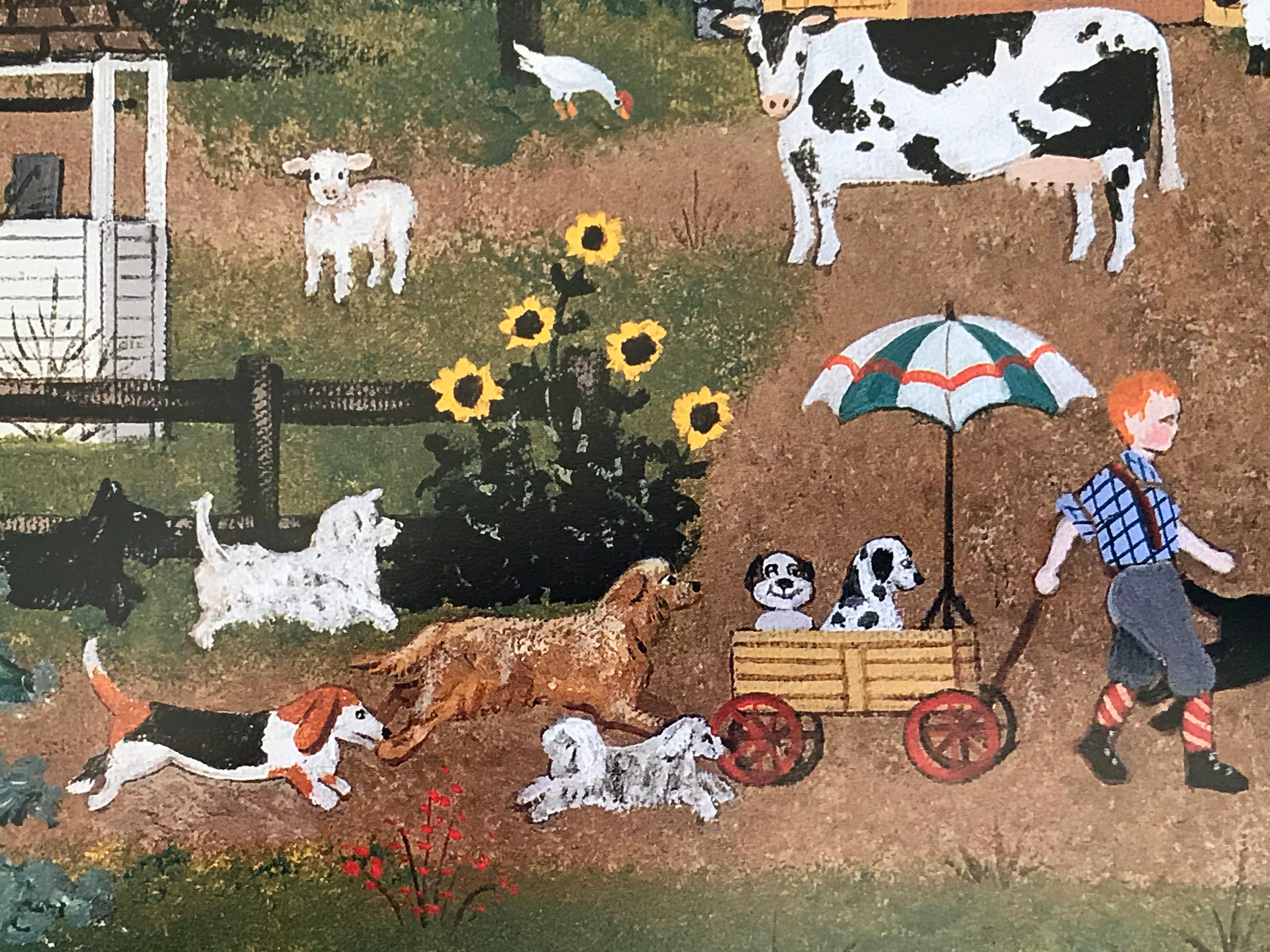 Parade of Champions Jane Wooster Scott Lithograph Print Artist Hand Signed and Numbered