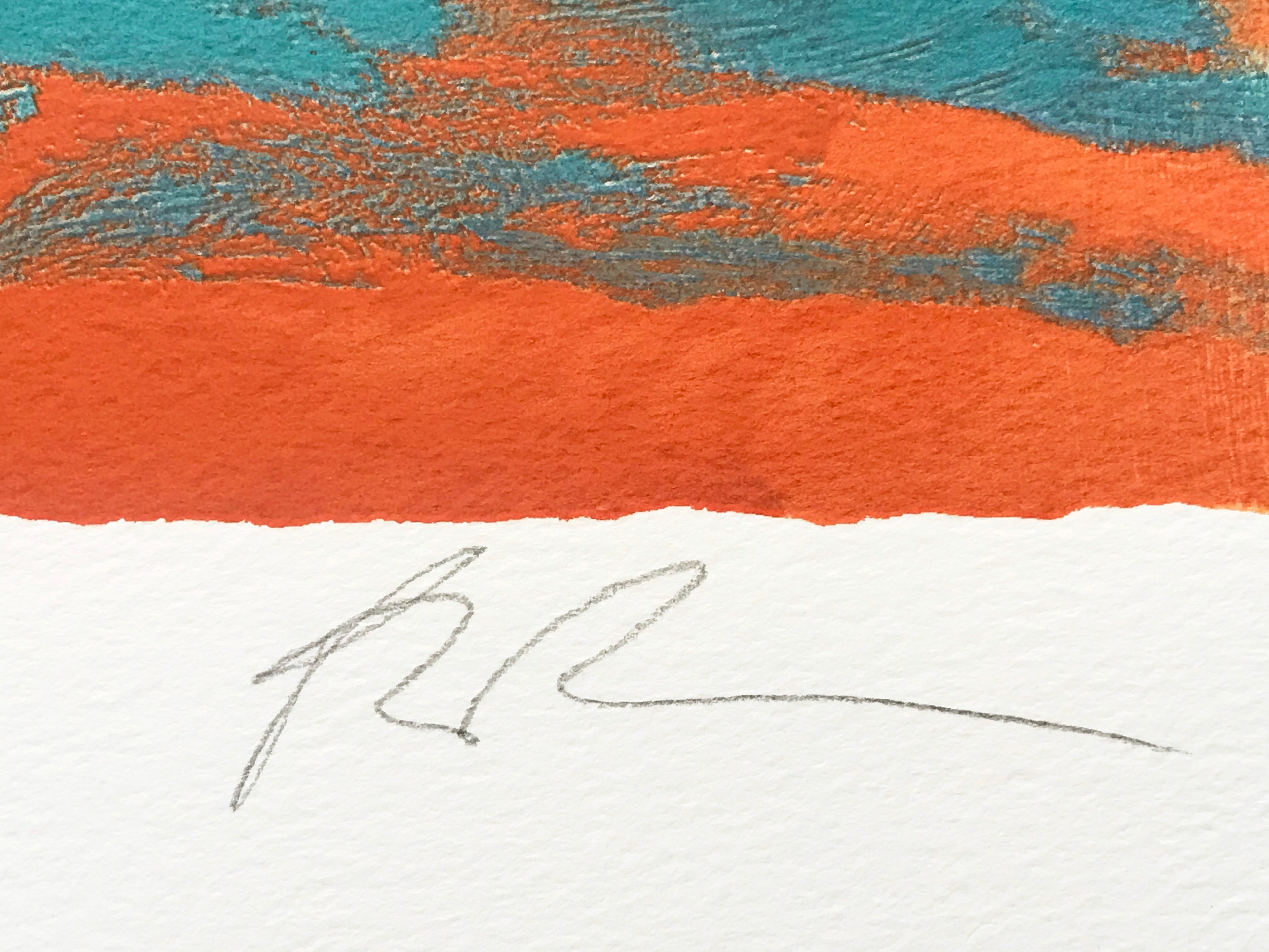 Purple Shade Paul Powis Serigraph Print Artist Hand Signed and Numbered