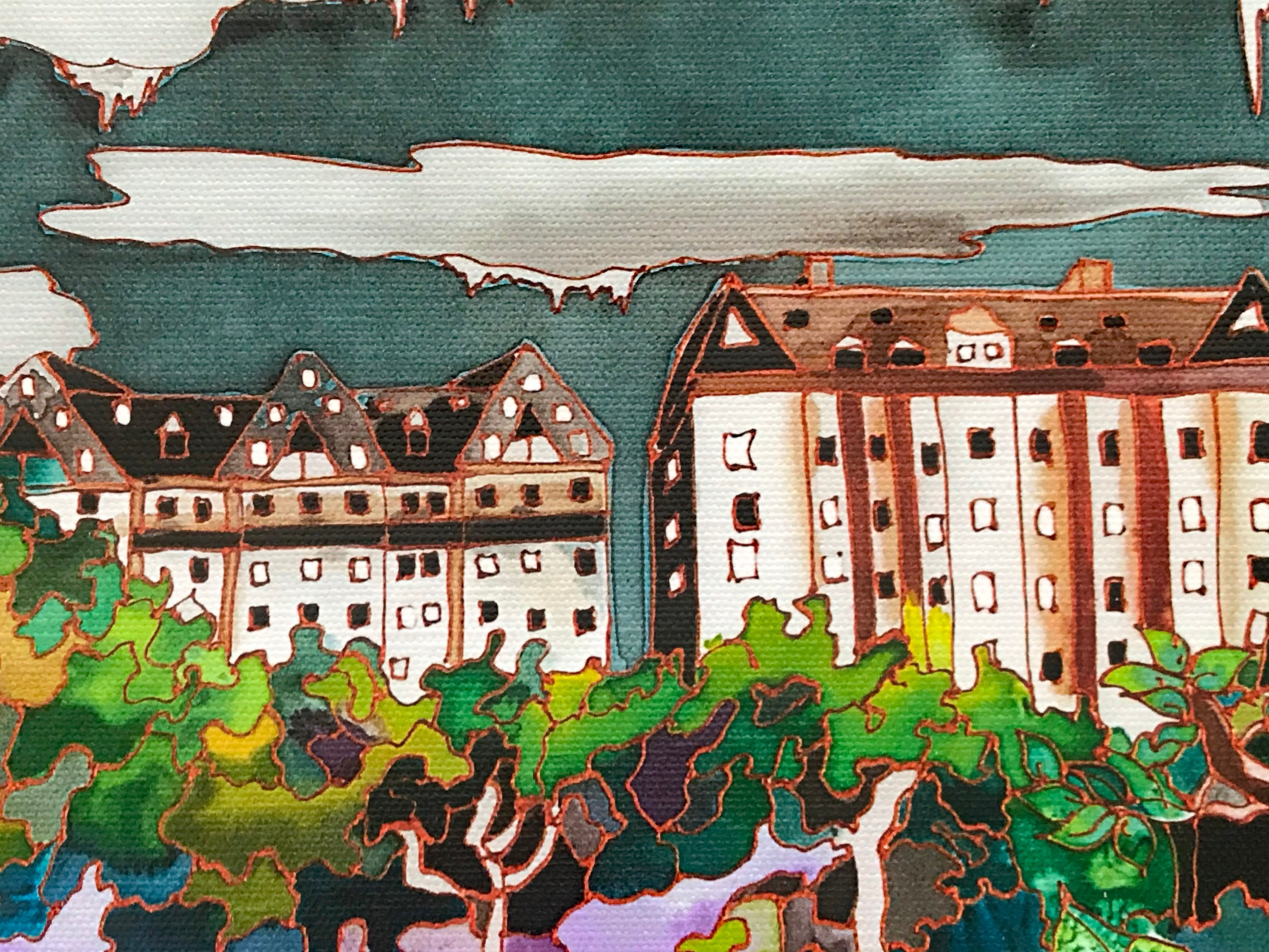 Spring in NYC Linnea Pergola Canvas Giclée Print Artist Hand Signed and Numbered