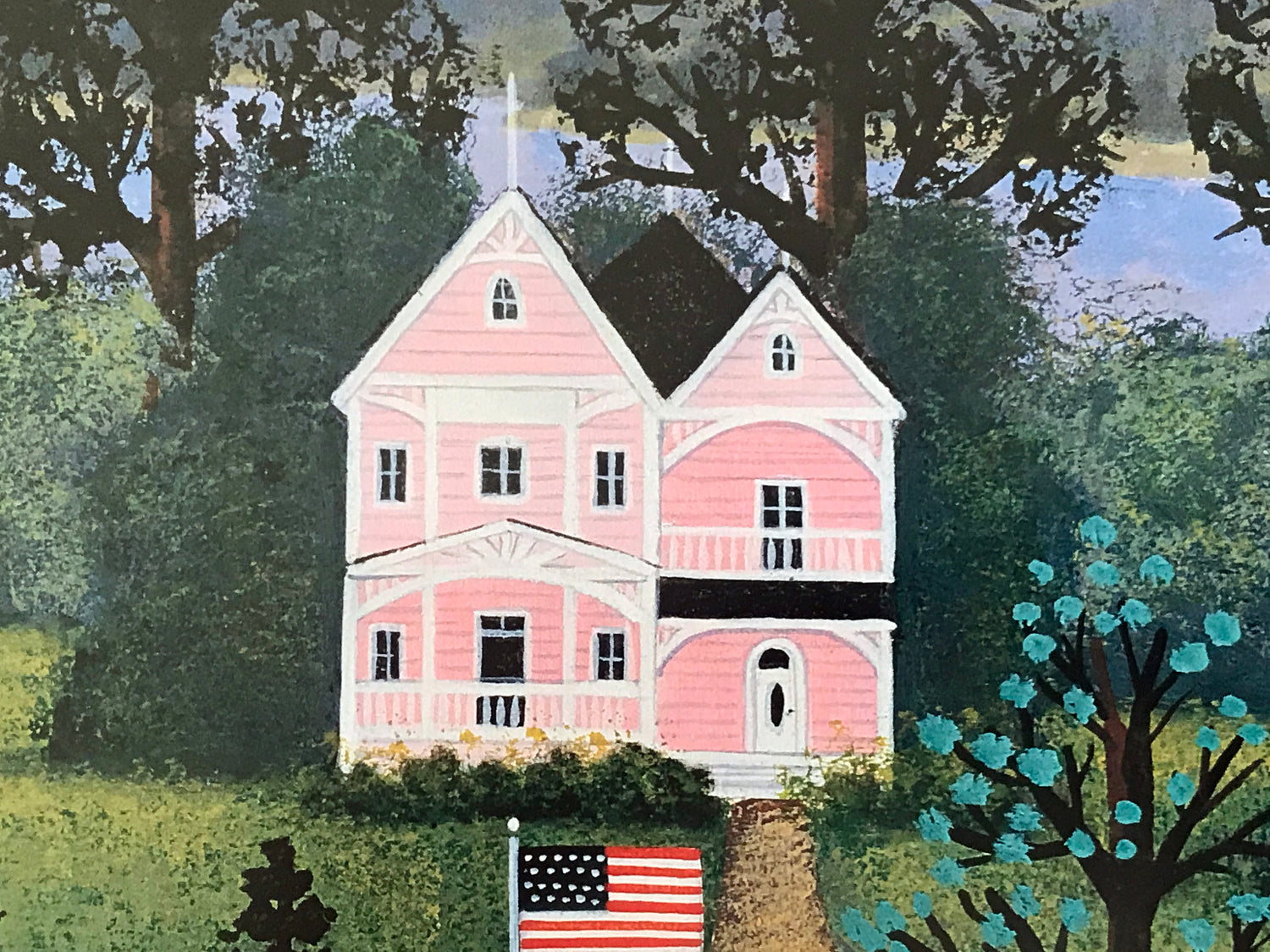 The Country Auction Jane Wooster Scott Lithograph Print Artist Hand Signed and Numbered