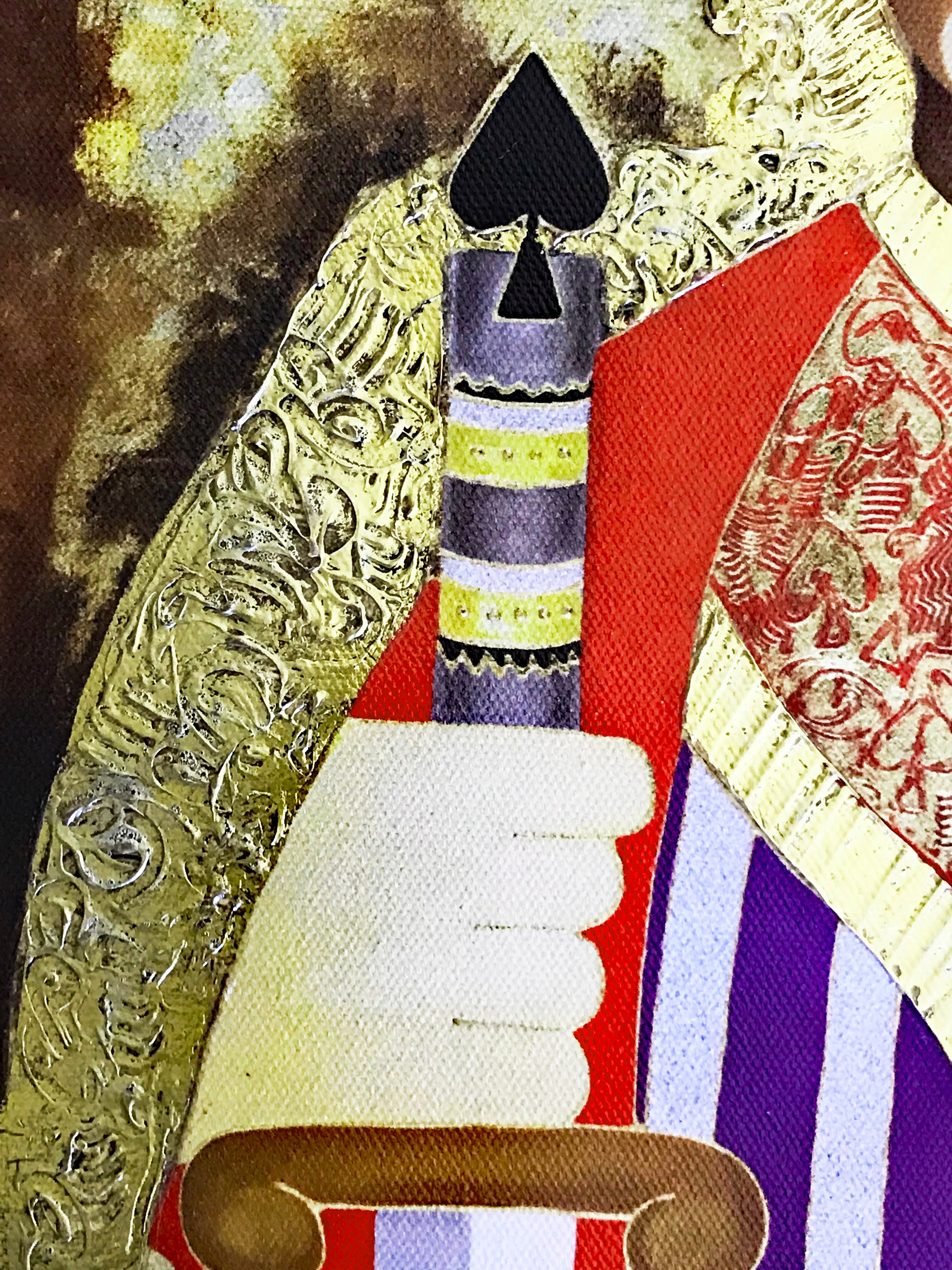 One Eyed Jack Arbe Ara Berberyan Artist Hand Embellished Canvas Giclée Print Signed and Numbered