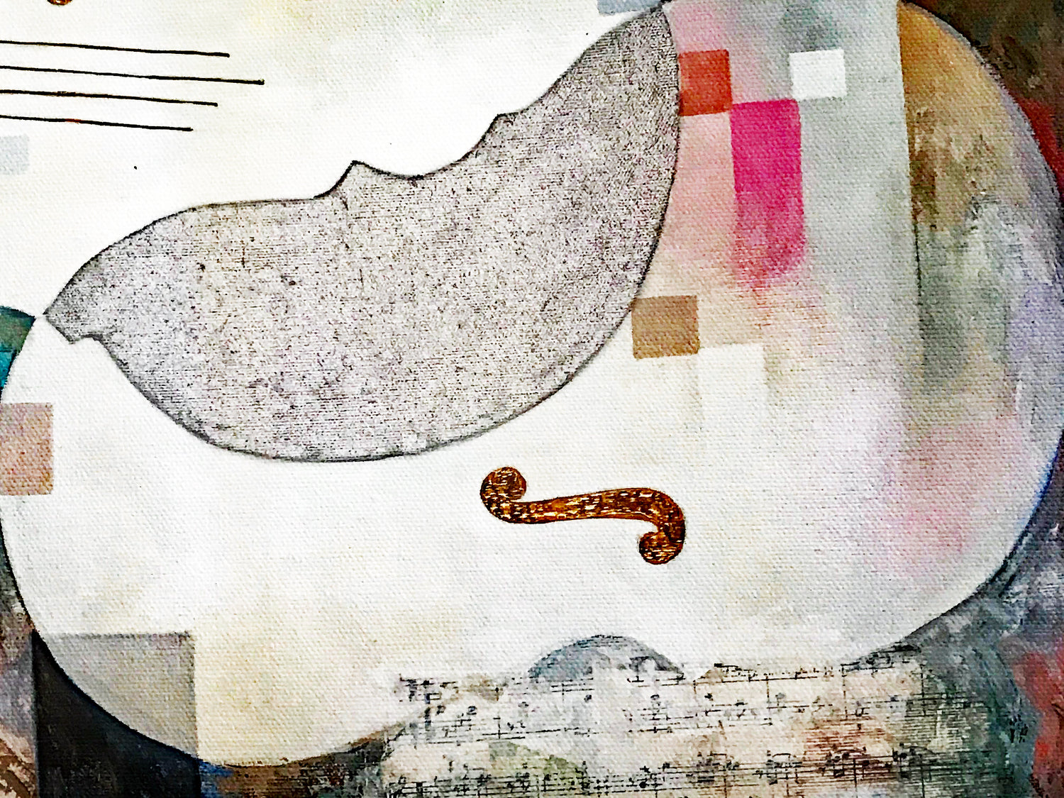 Violin Construction Arbe Ara Berberyan Canvas Giclée Print Artist Hand Signed and Numbered