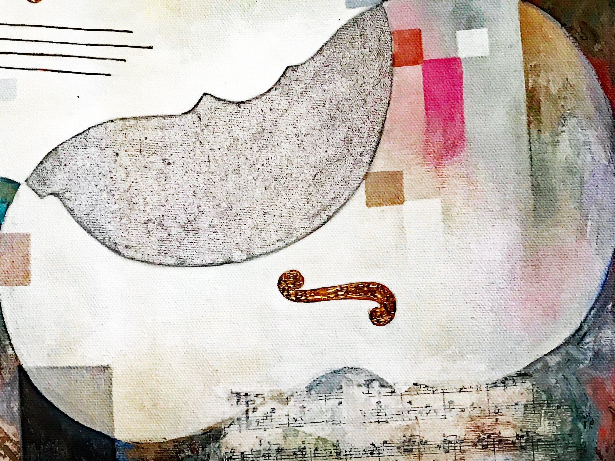 Violin Construction Arbe Ara Berberyan Canvas Giclée Print Artist Hand Signed and Numbered