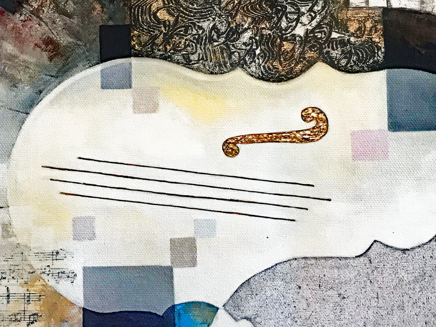 Violin Construction Arbe Ara Berberyan Canvas Giclée Print Artist Hand Signed and Numbered