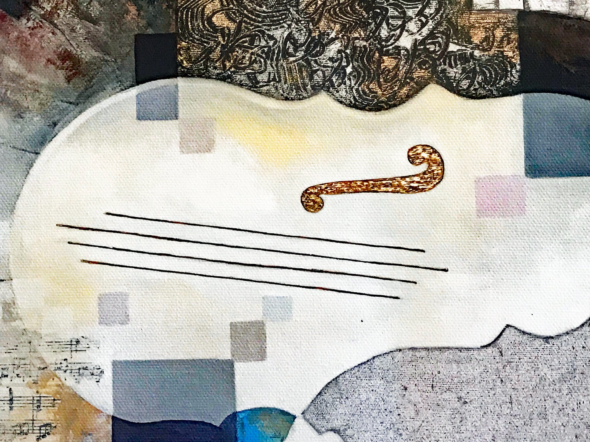 Violin Construction Arbe Ara Berberyan Canvas Giclée Print Artist Hand Signed and Numbered