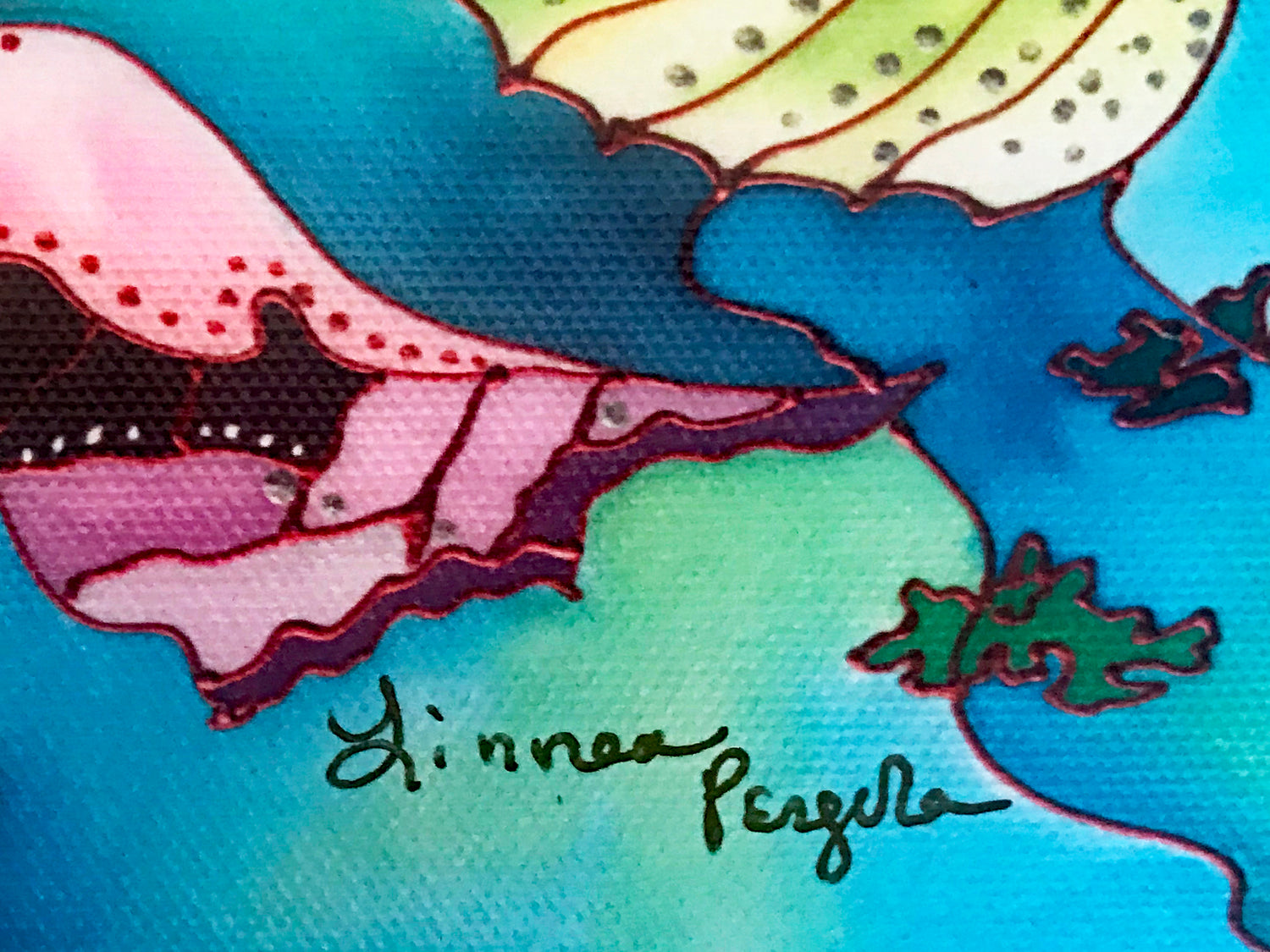 Butterfly Cove II Linnea Pergola Canvas Giclée Print Artist Hand Signed and Numbered