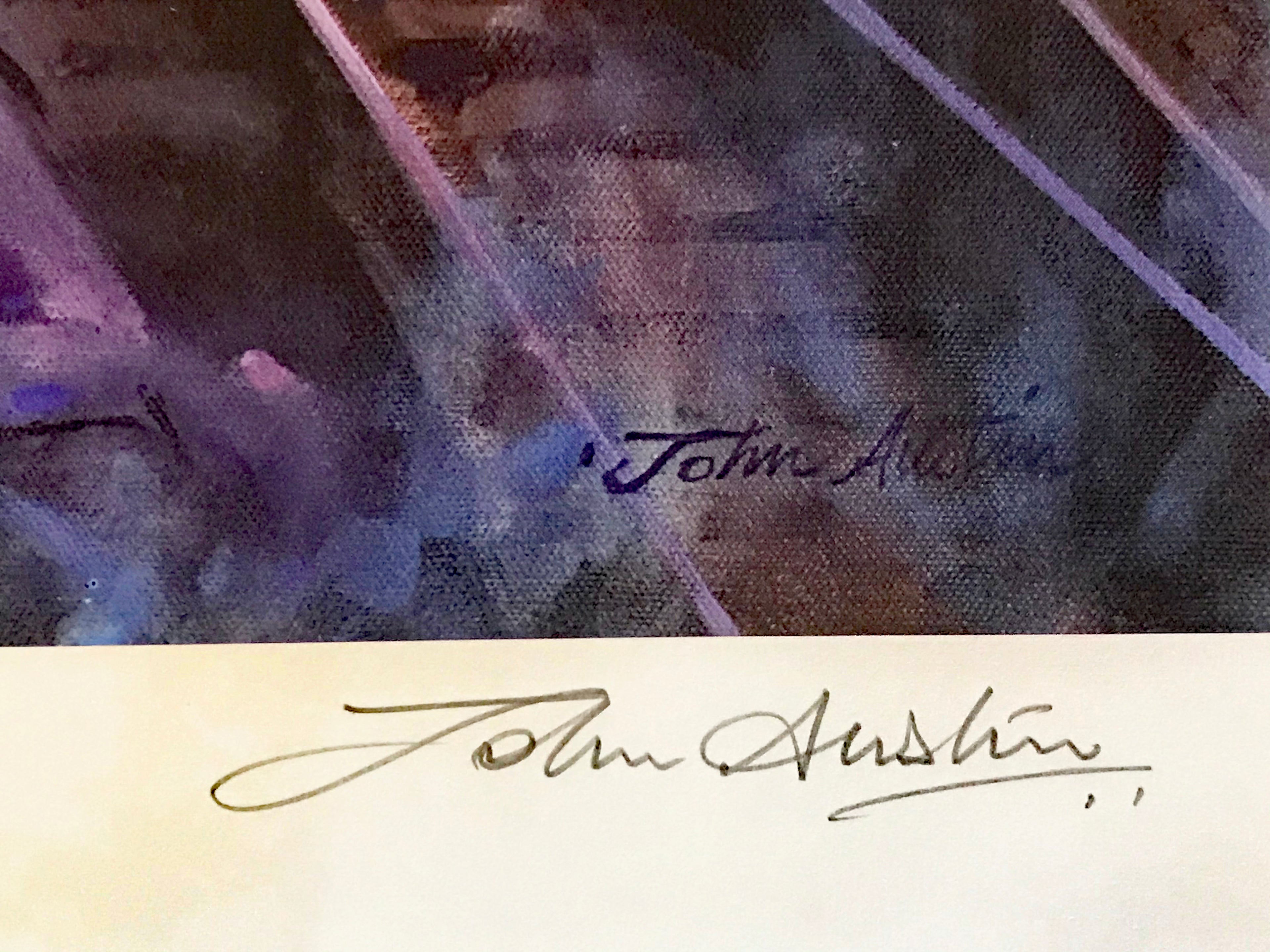 Snow Hill Sunset John Austin Lithograph Print Artist Hand Signed and Numbered