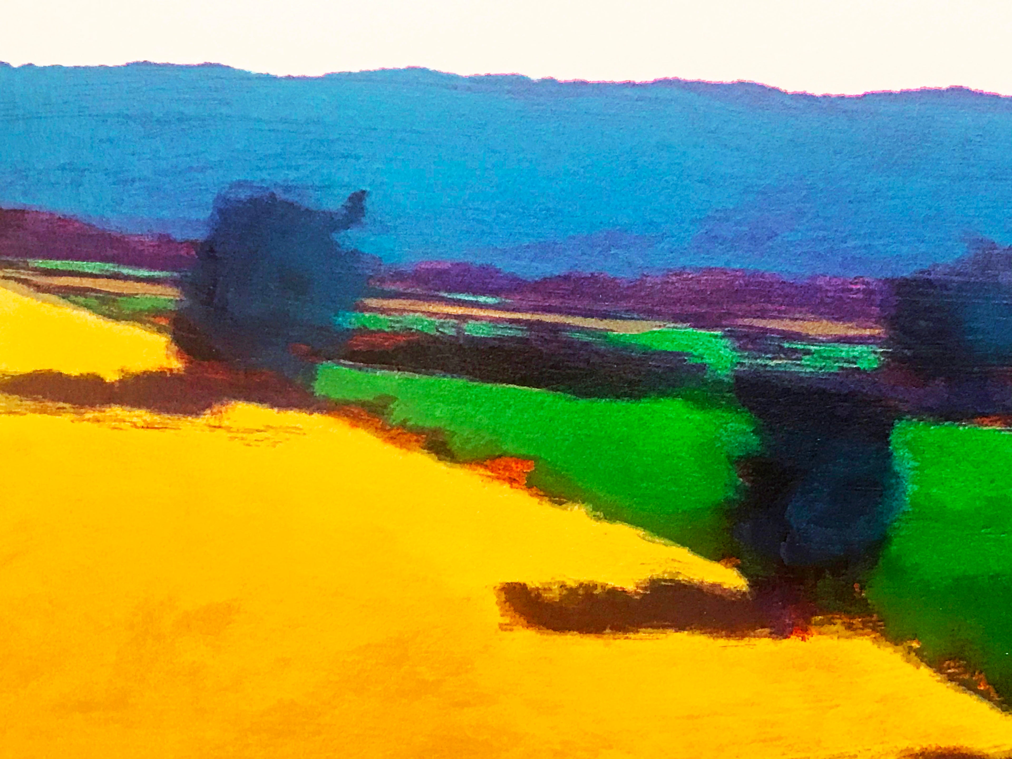 Three Fields Paul Powis Serigraph Print Artist Hand Signed and Numbered