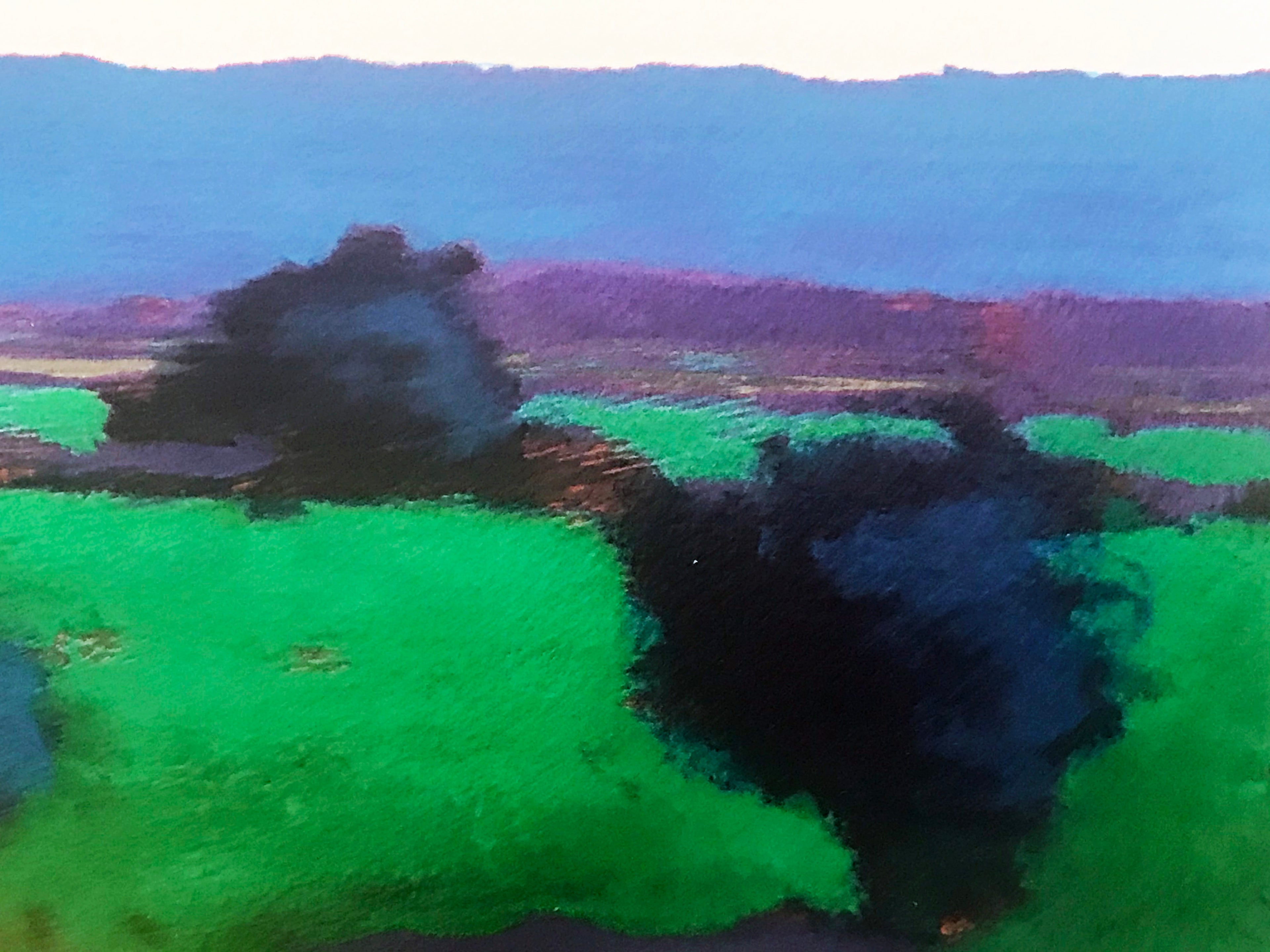 Three Fields Paul Powis Serigraph Print Artist Hand Signed and Numbered