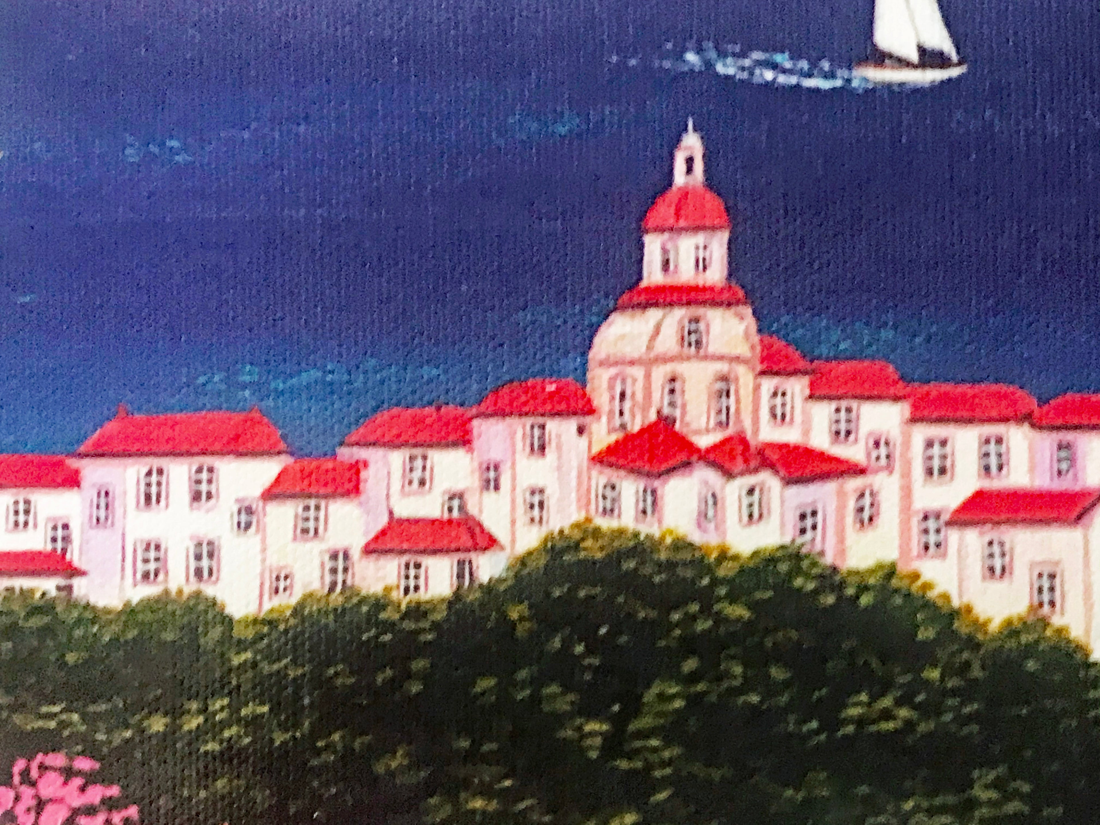 Sailing St Tropez Fanch Ledan Canvas Giclée Print Artist Hand Signed and Numbered