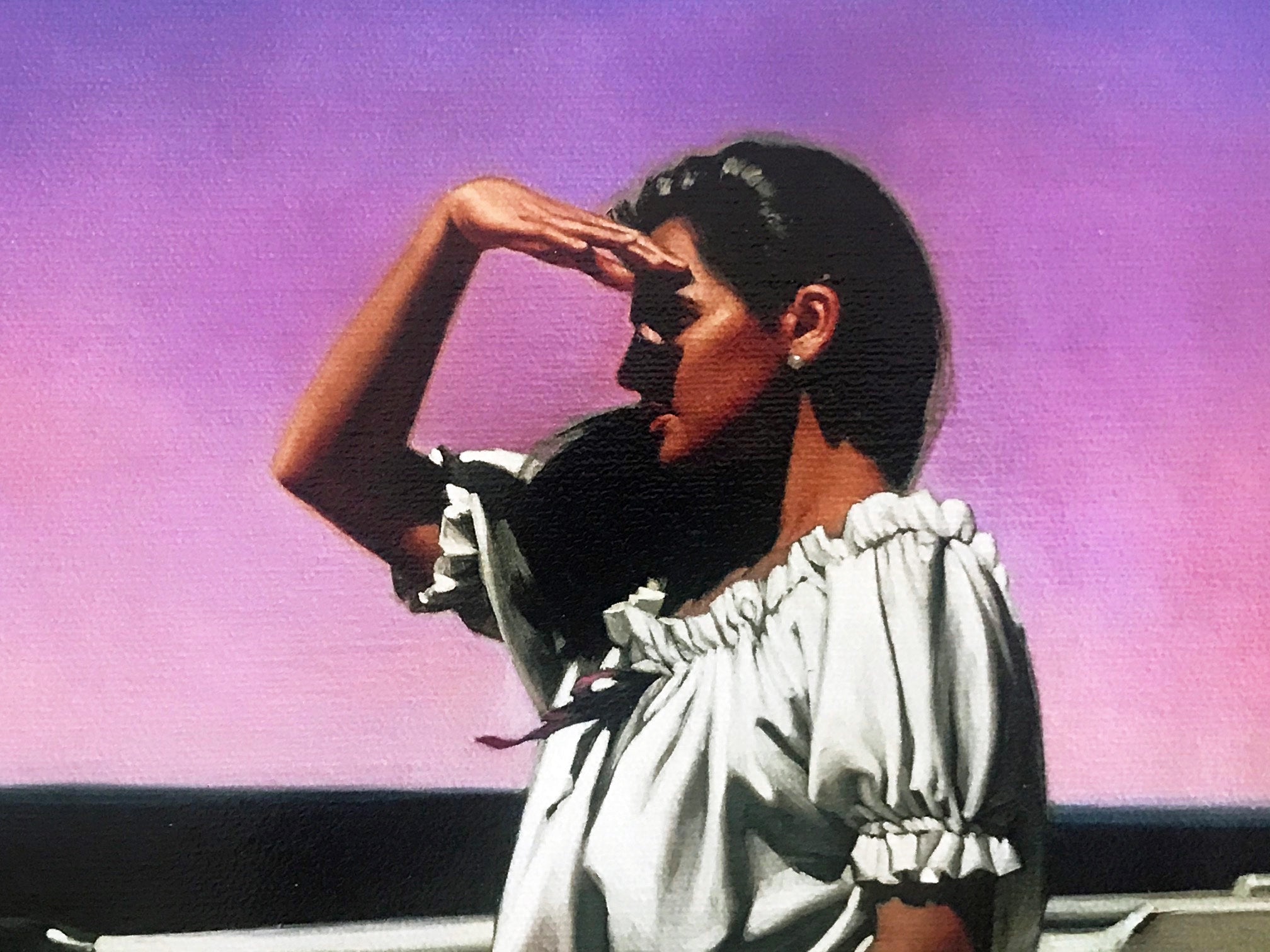 Looking Out Gabriel Picart Mixed Media Canvas Print Artist Hand Signed and Numbered