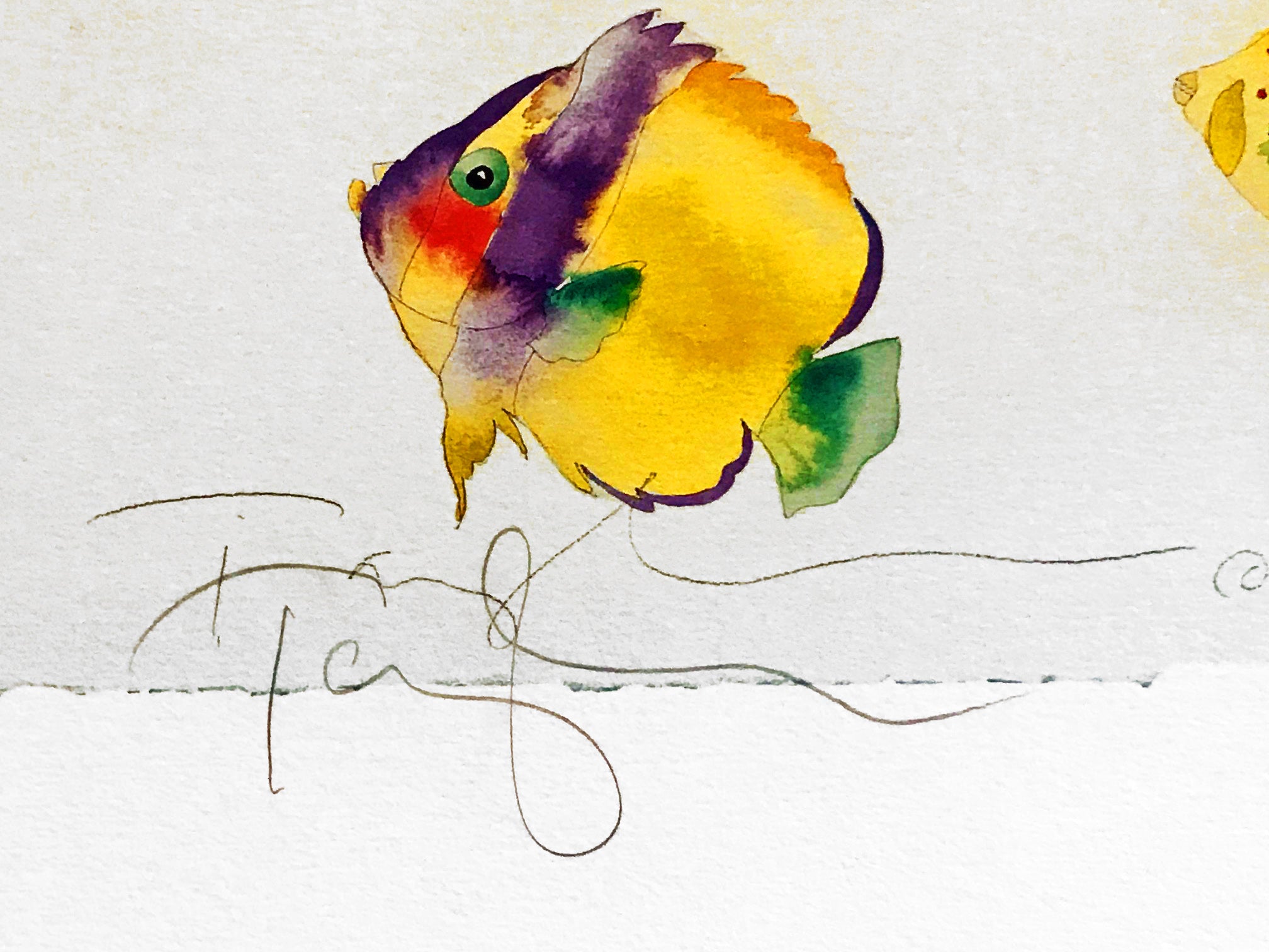 Who Invited These Guys Wyland Tracy Taylor Lithograph Print Both Artists Hand Signed and Numbered