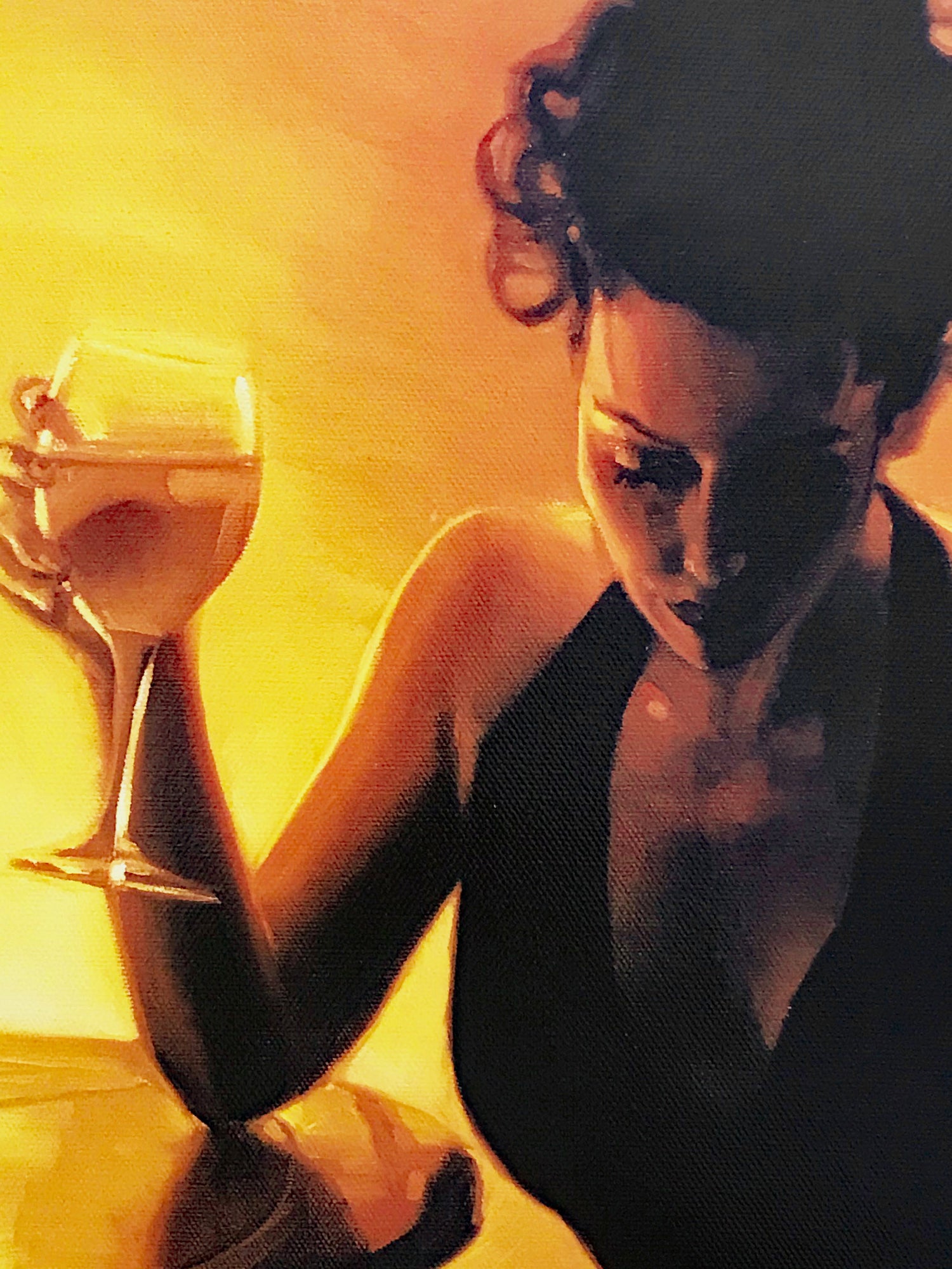Elegant Lady in Black Carrie Graber Canvas Giclée Artist Hand Signed and Numbered