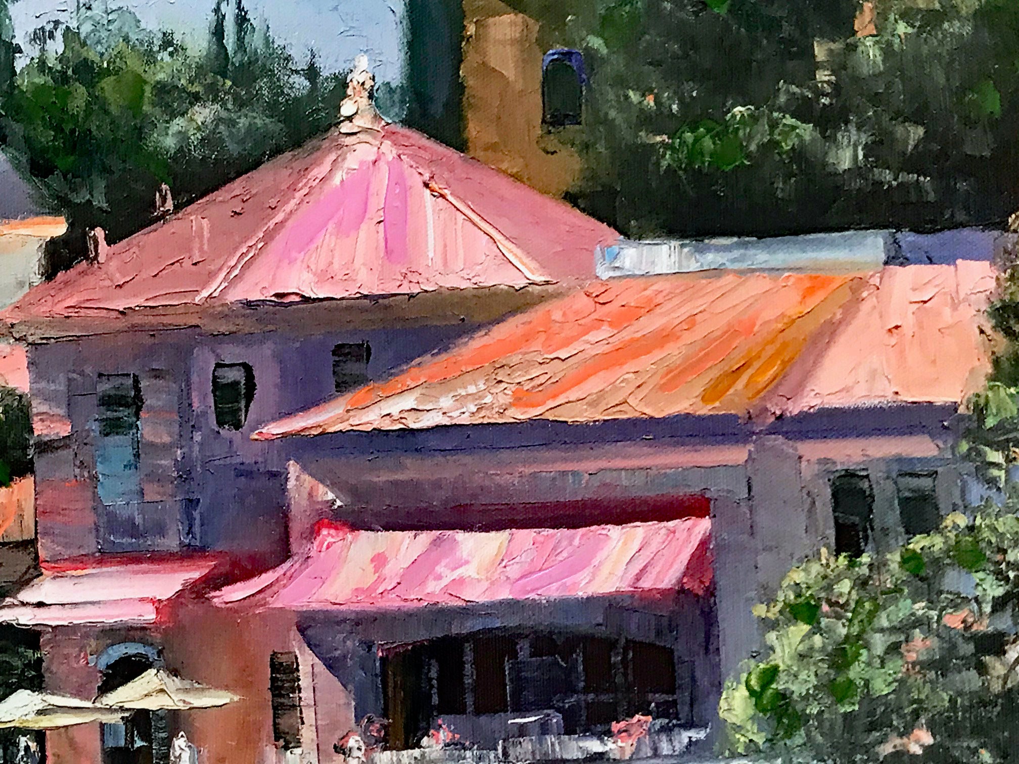 Lago Bellagio Howard Behrens Hand Embellished Canvas Giclée Print Numbered with Artist Authorized Signature