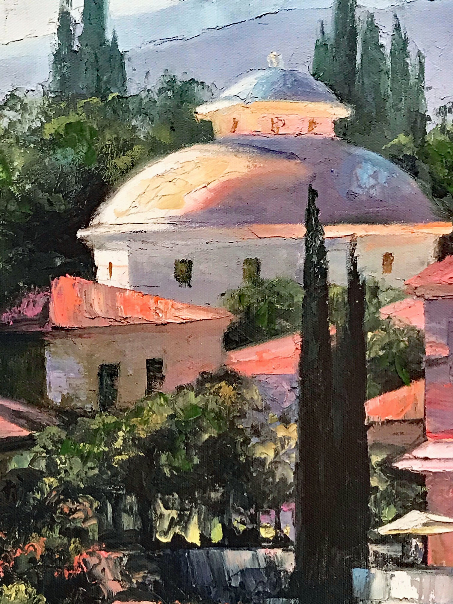 Lago Bellagio Howard Behrens Hand Embellished Canvas Giclée Print Numbered with Artist Authorized Signature