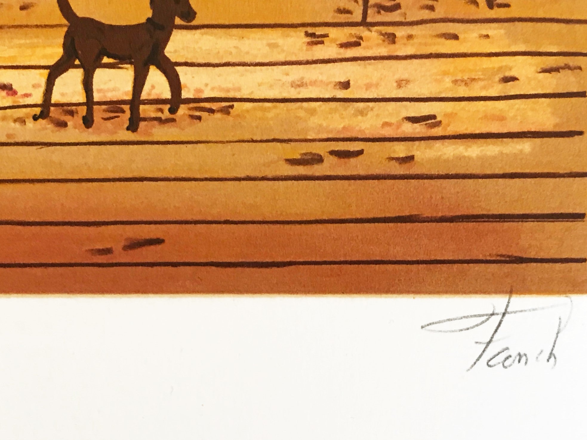 Boardwalk of Deauville Fanch Ledan Hors Commerce Lithograph Print Artist Hand Signed and HC Numbered