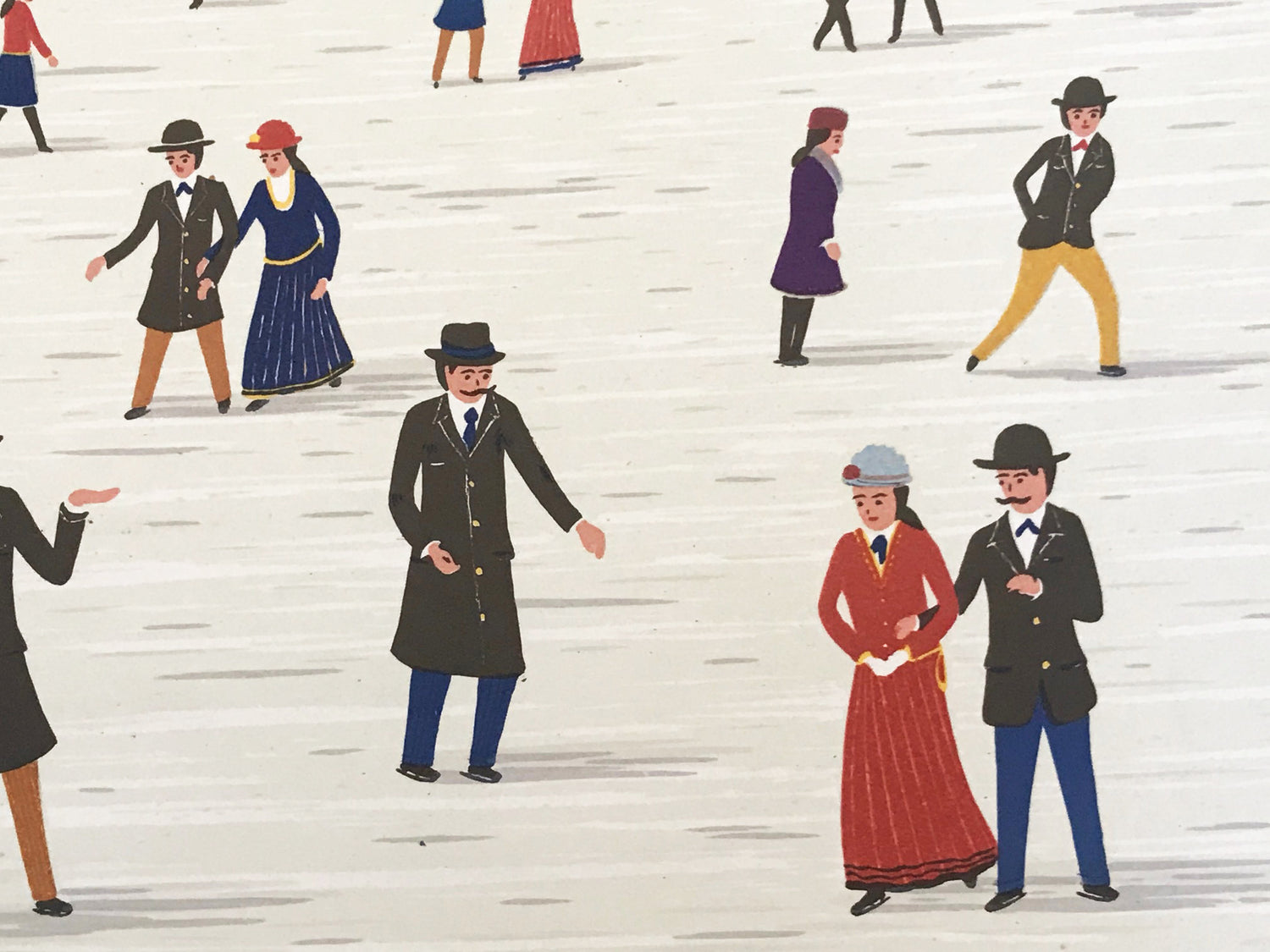 Skating in Central Park Fanch Ledan Hors Commerce Edition Lithograph Print Artist Hand Signed and HC Numbered