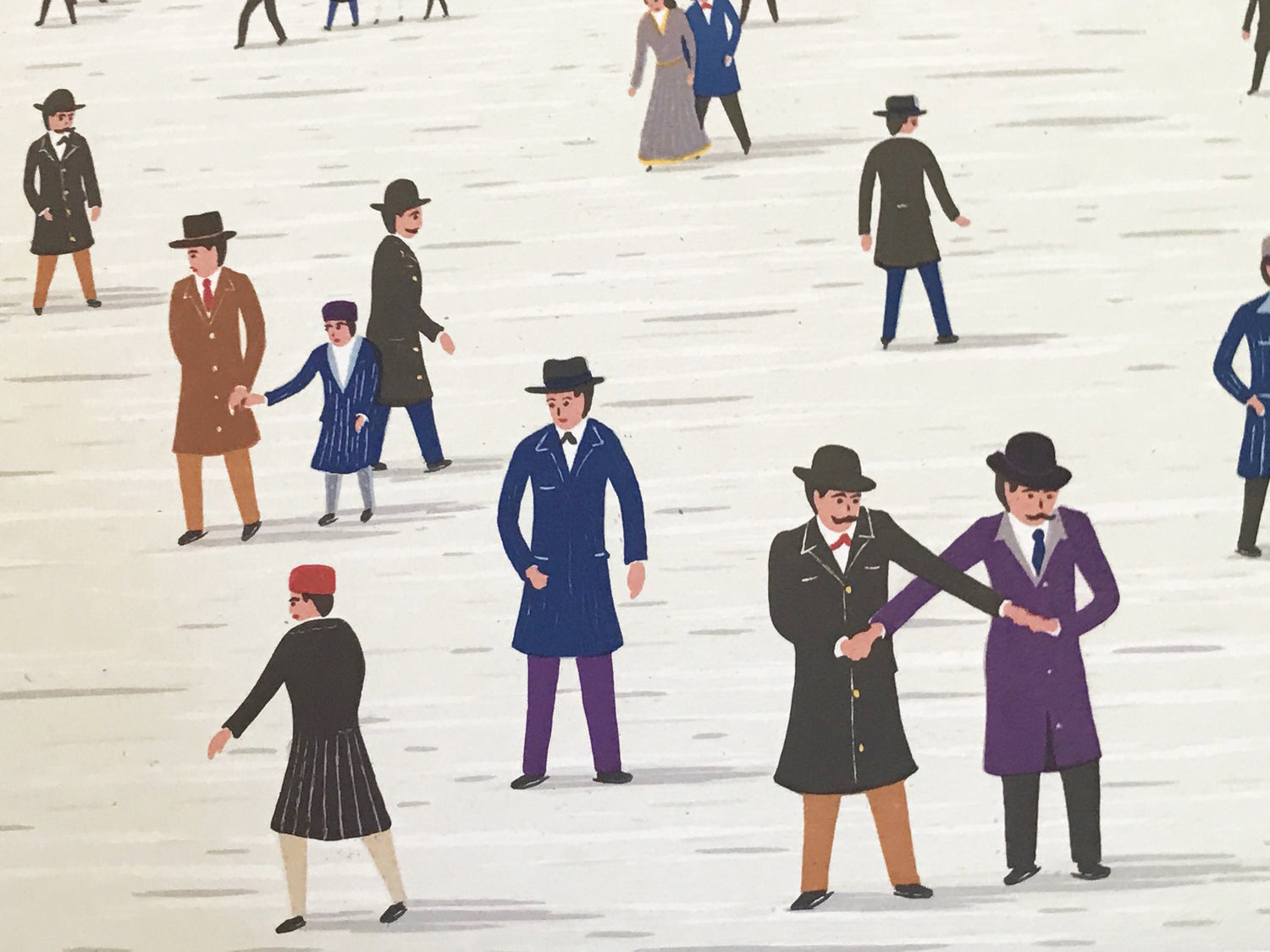 Skating in Central Park Fanch Ledan Hors Commerce Edition Lithograph Print Artist Hand Signed and HC Numbered