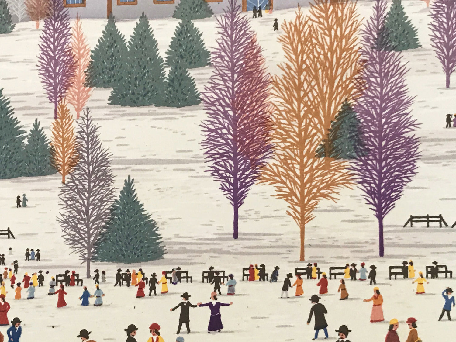 Skating in Central Park Fanch Ledan Hors Commerce Edition Lithograph Print Artist Hand Signed and HC Numbered