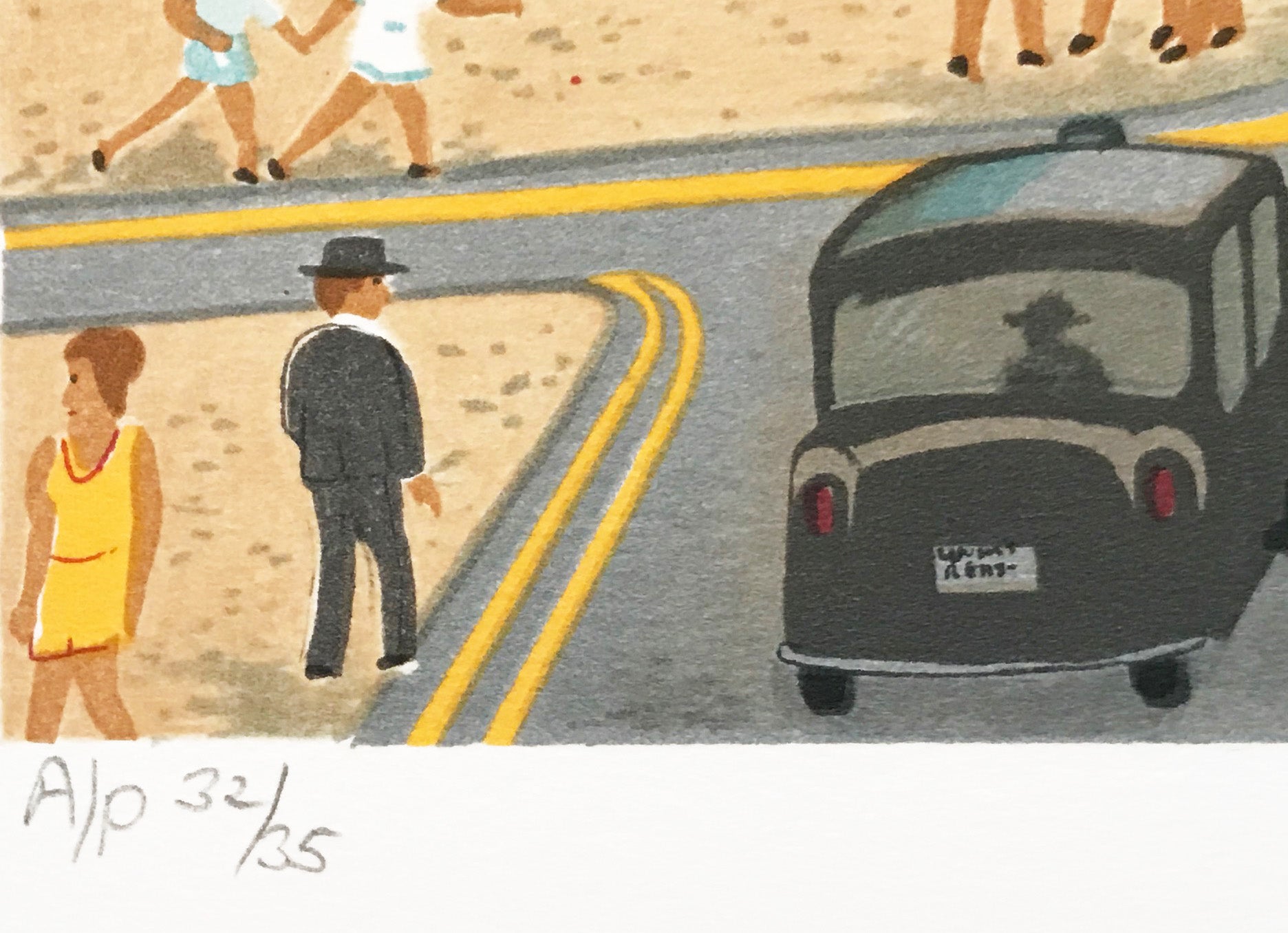 London Oxford Street Fanch Ledan Artist Proof Lithograph Print Hand Signed and Numbered