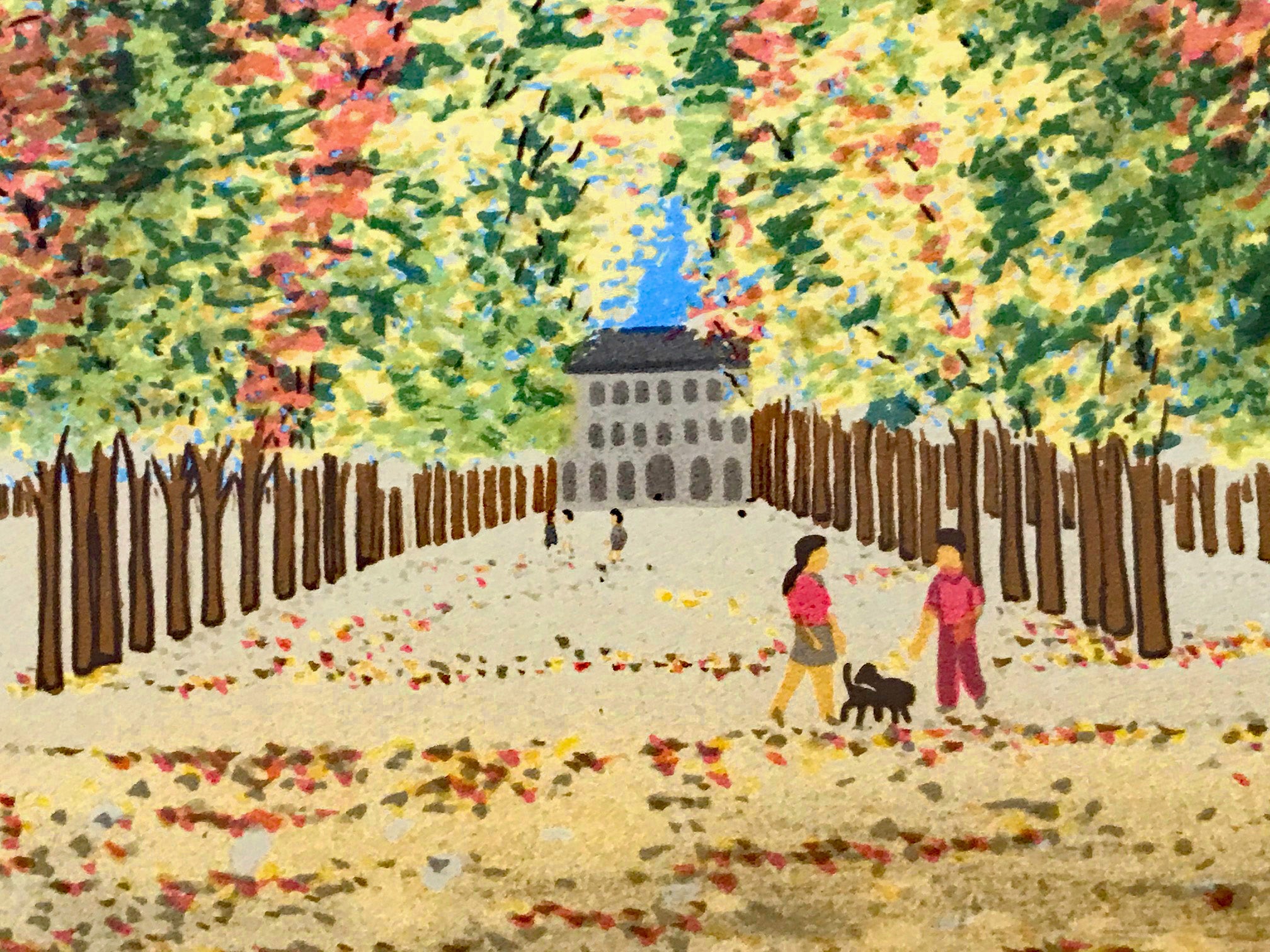 Square du Vert Galant Fanch Ledan Artist Proof Lithograph Print Hand Signed and AP Numbered