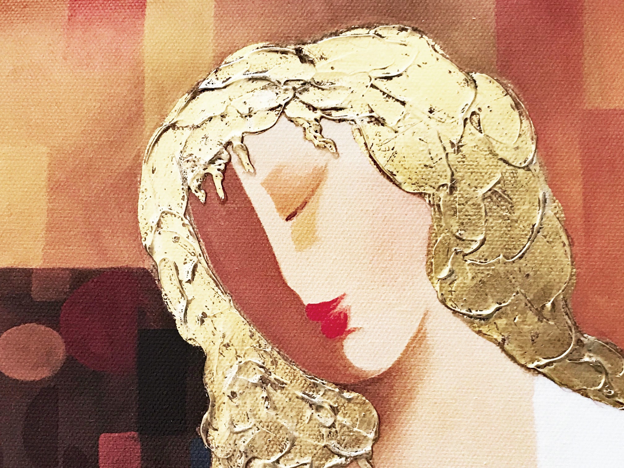 Tranquil Reflections Arbe Ara Berberyan Artist Hand Embellished Canvas Giclée Numbered Print Signed and Numbered