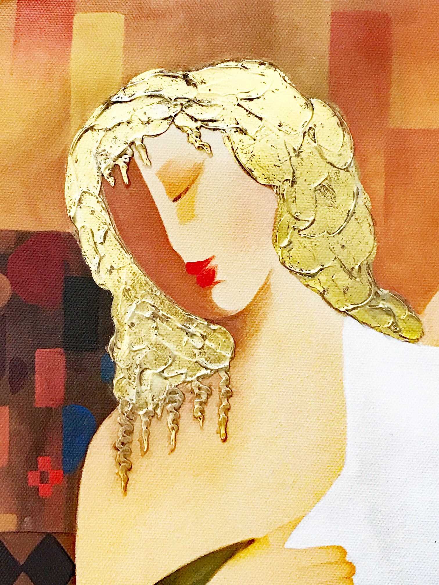 Tranquil Reflections Arbe Ara Berberyan Artist Hand Embellished Canvas Giclée Numbered Print Signed and Numbered