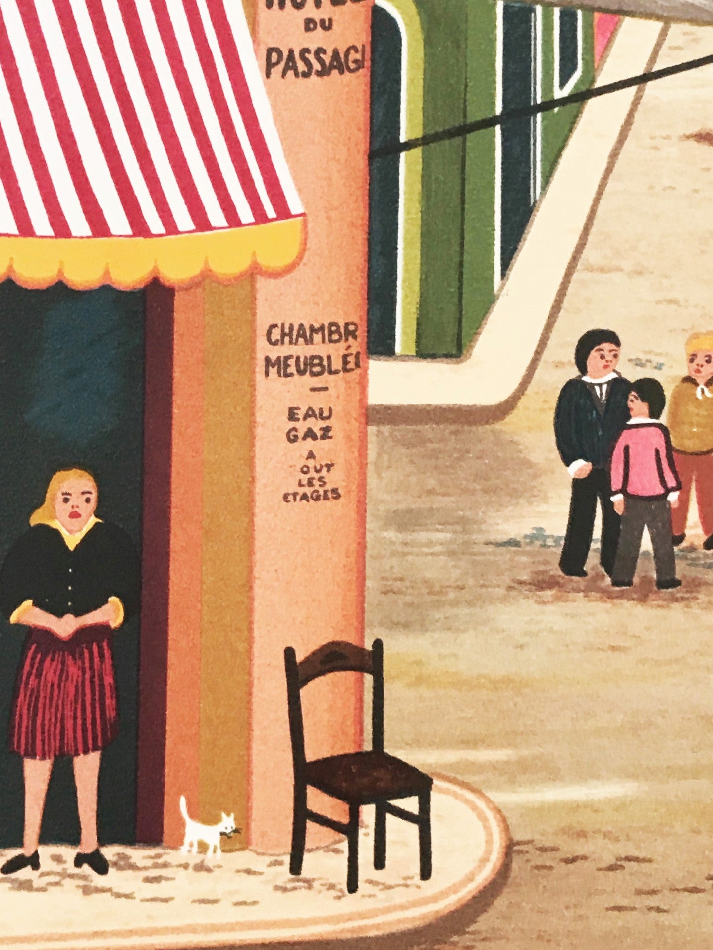 Rue Mouffetard Fanch Ledan Artist Proof Lithograph Print Hand Signed and Roman Numeral Numbered