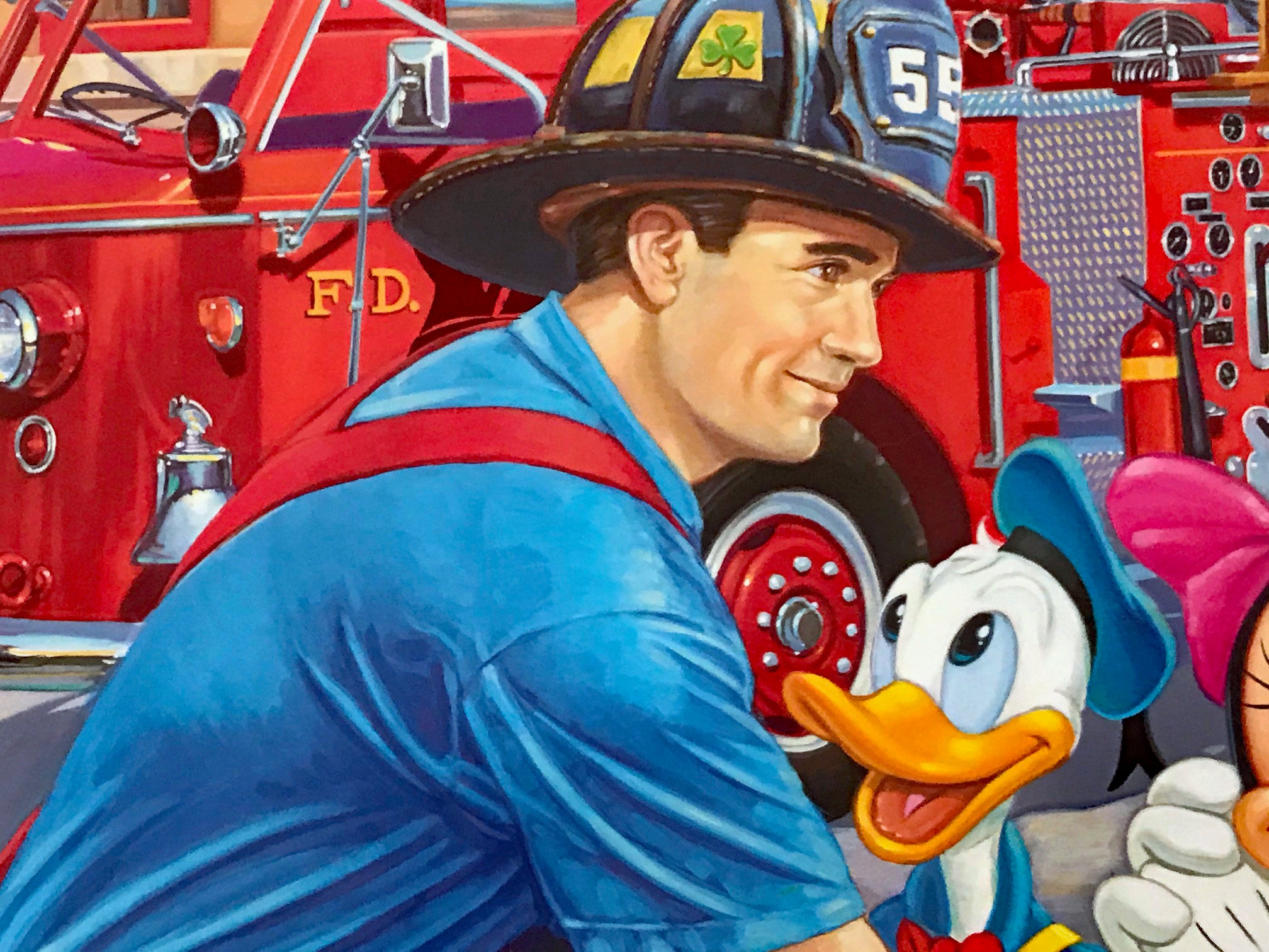 Engine 55 by Manuel Hernandez Mixed Media Print Artist Hand Signed and Numbered