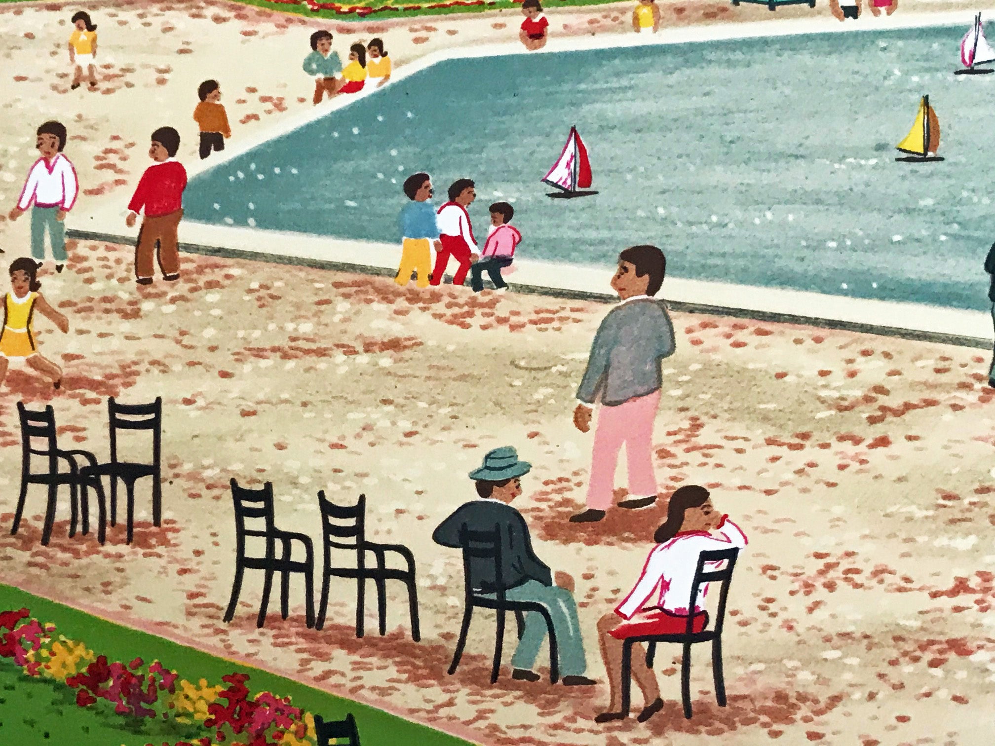 Bassin du Luxembourg Fanch Ledan Artist Proof Lithograph Print Hand Signed and AP Numbered