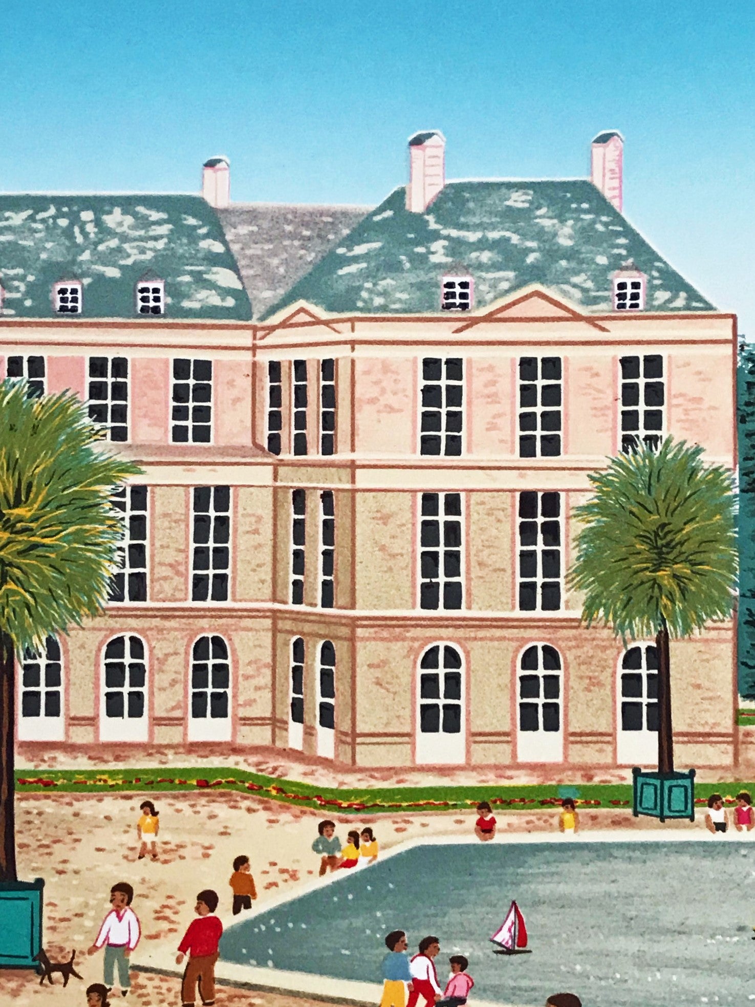Bassin du Luxembourg Fanch Ledan Artist Proof Lithograph Print Hand Signed and AP Numbered
