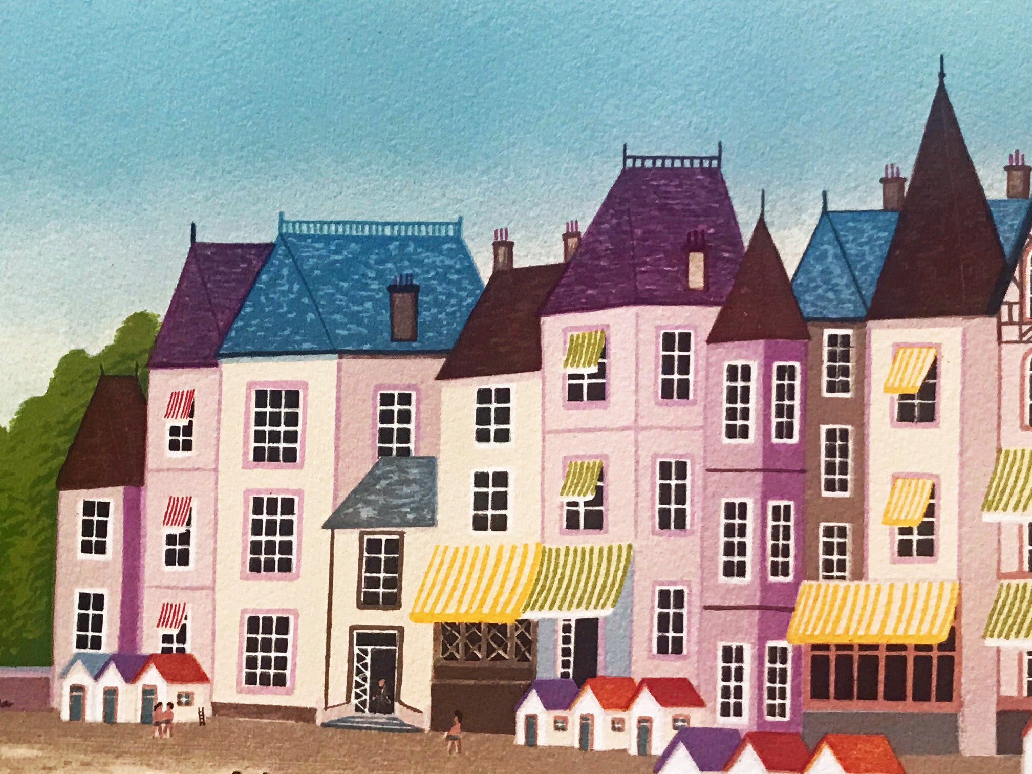 La Plage de la Baule Fanch Ledan Artist Proof Lithograph Print Hand Signed and AP Numbered