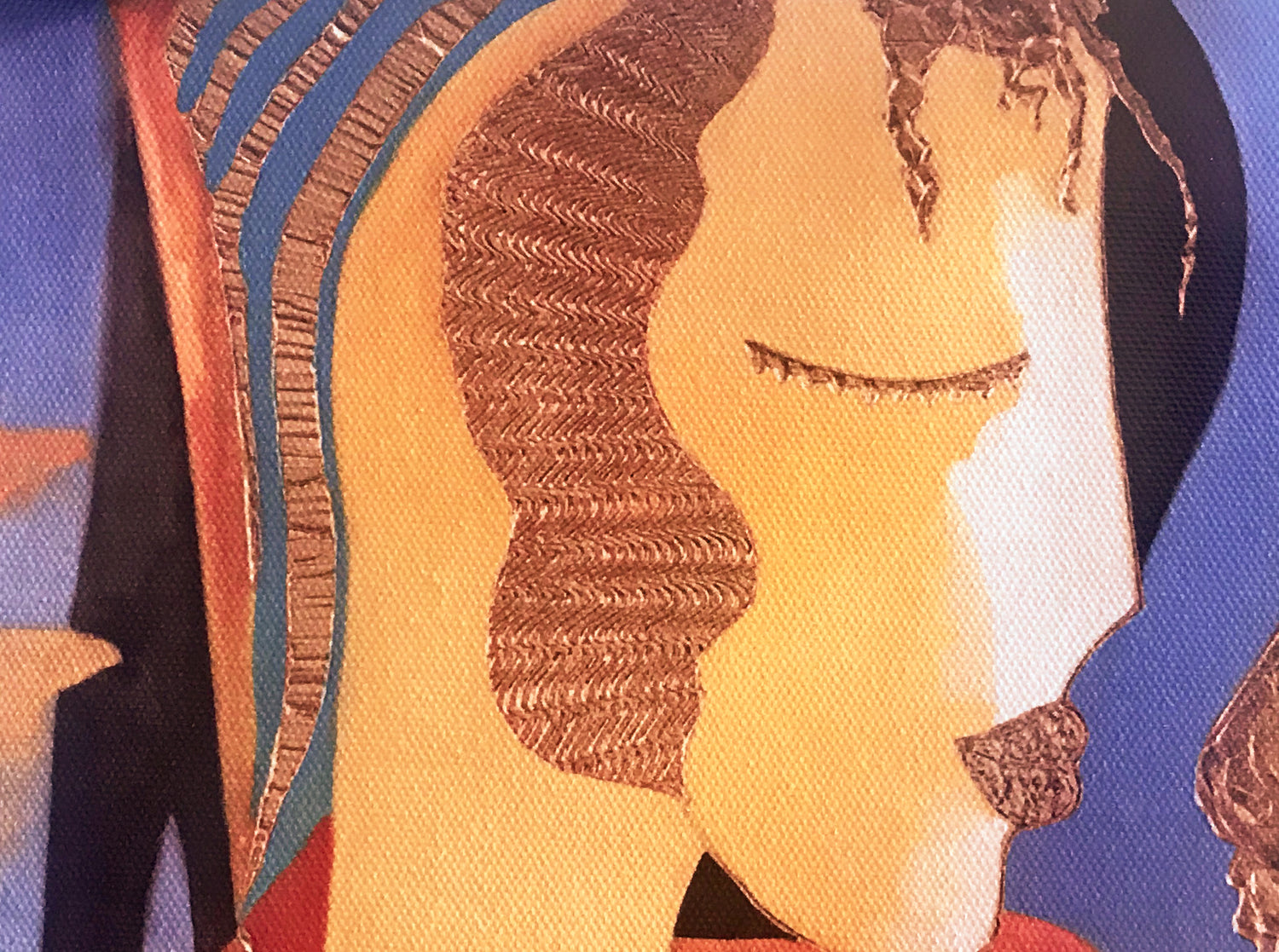 Contemplation with Pomegranate Arbe Berberyan Canvas Giclée Print Artist Hand Signed and Numbered