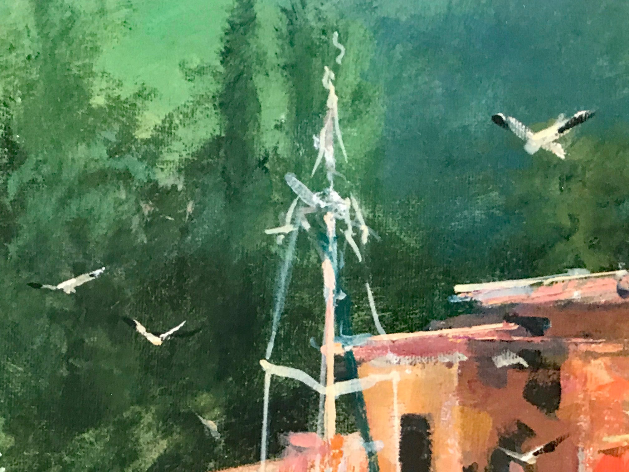 Portofino Bay James Coleman Lithograph Print Artist Hand Signed and Numbered