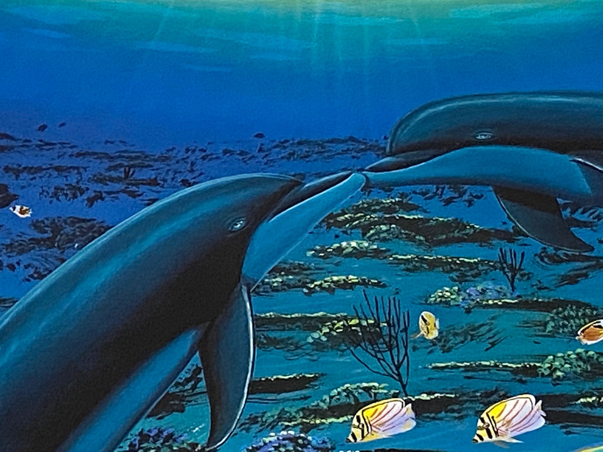 Kiss for the Sea Wyland Lithograph Print Artist Hand Signed and Numbered