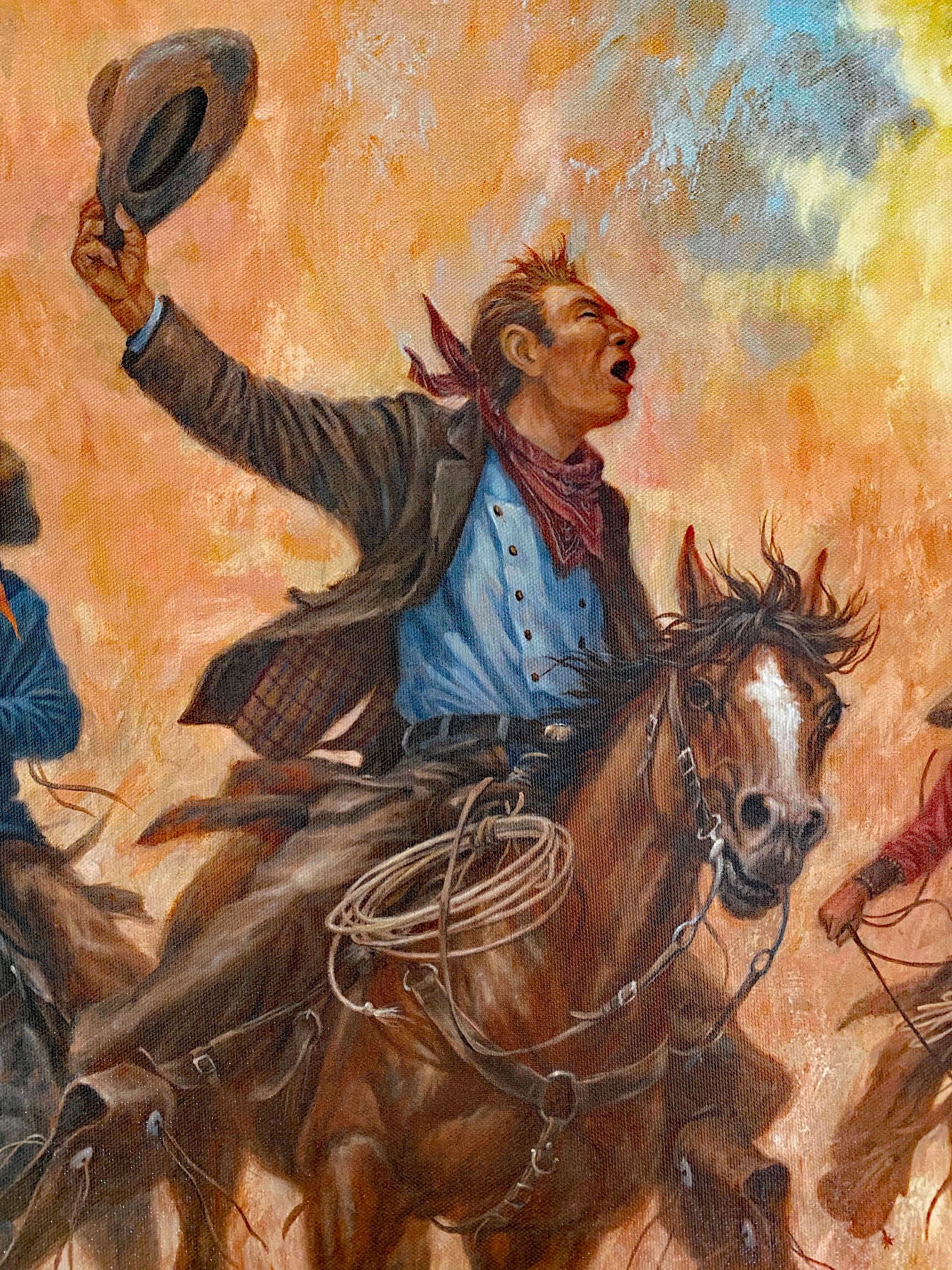 Off To See The Elephant Larry Fanning Artist Proof Canvas Giclee Print Artist Hand Signed and AP Numbered