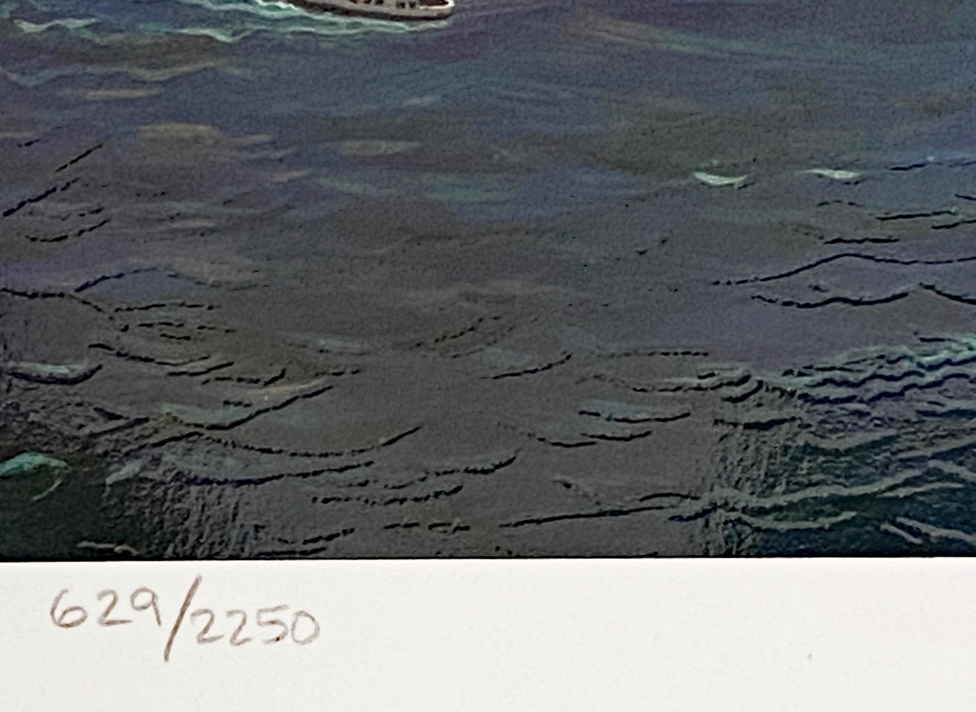 Ellis Island Fall Alexander Chen Mixed Media Print Artist Hand Signed and Numbered