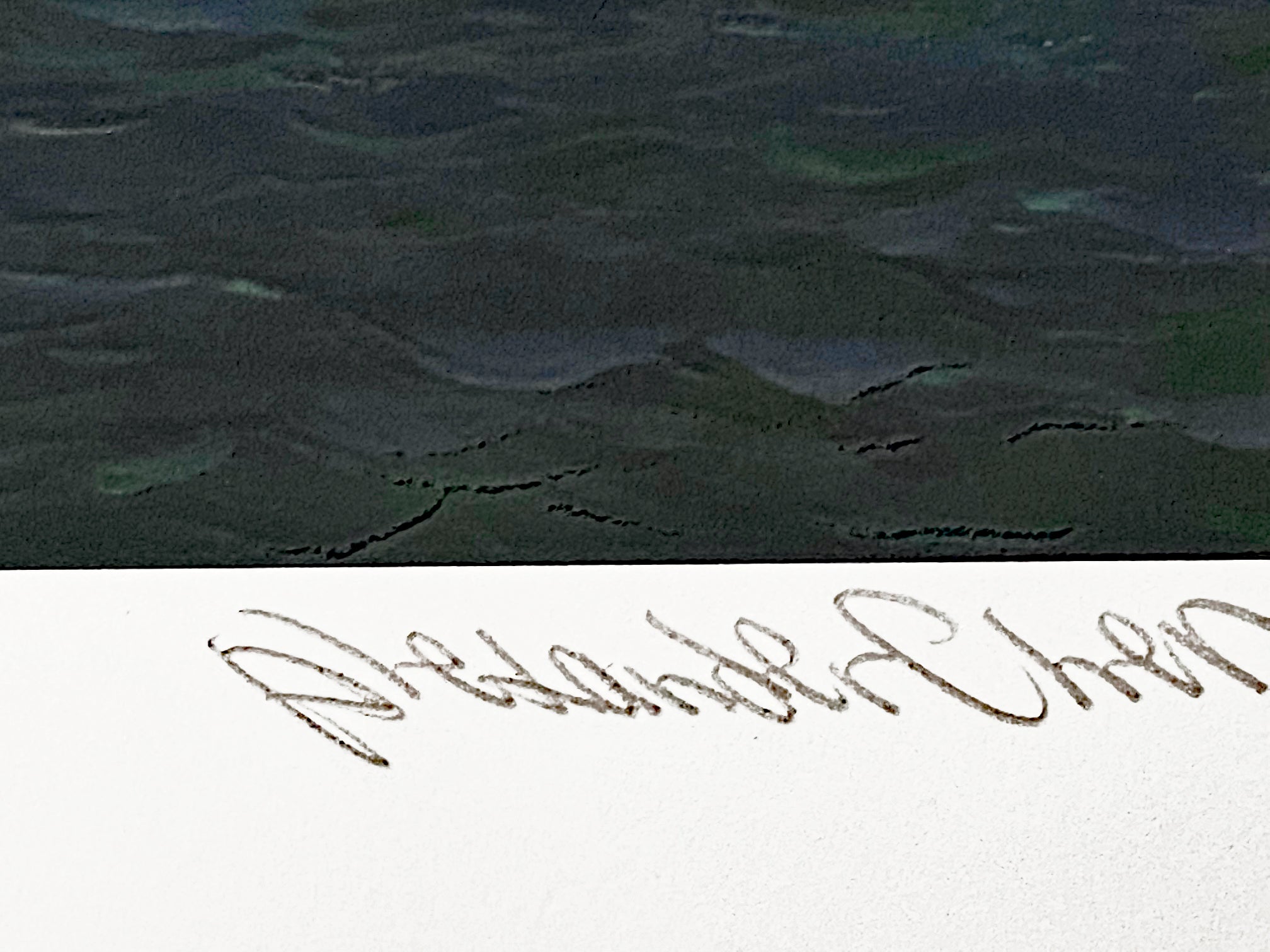 Ellis Island Fall Alexander Chen Mixed Media Print Artist Hand Signed and Numbered