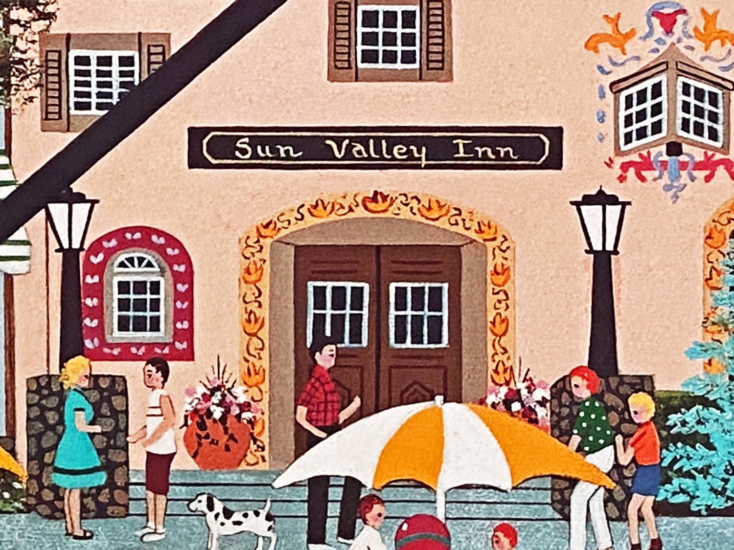 Pond at the Inn Jane Wooster Scott Lithograph Print Artist Hand Signed and Numbered