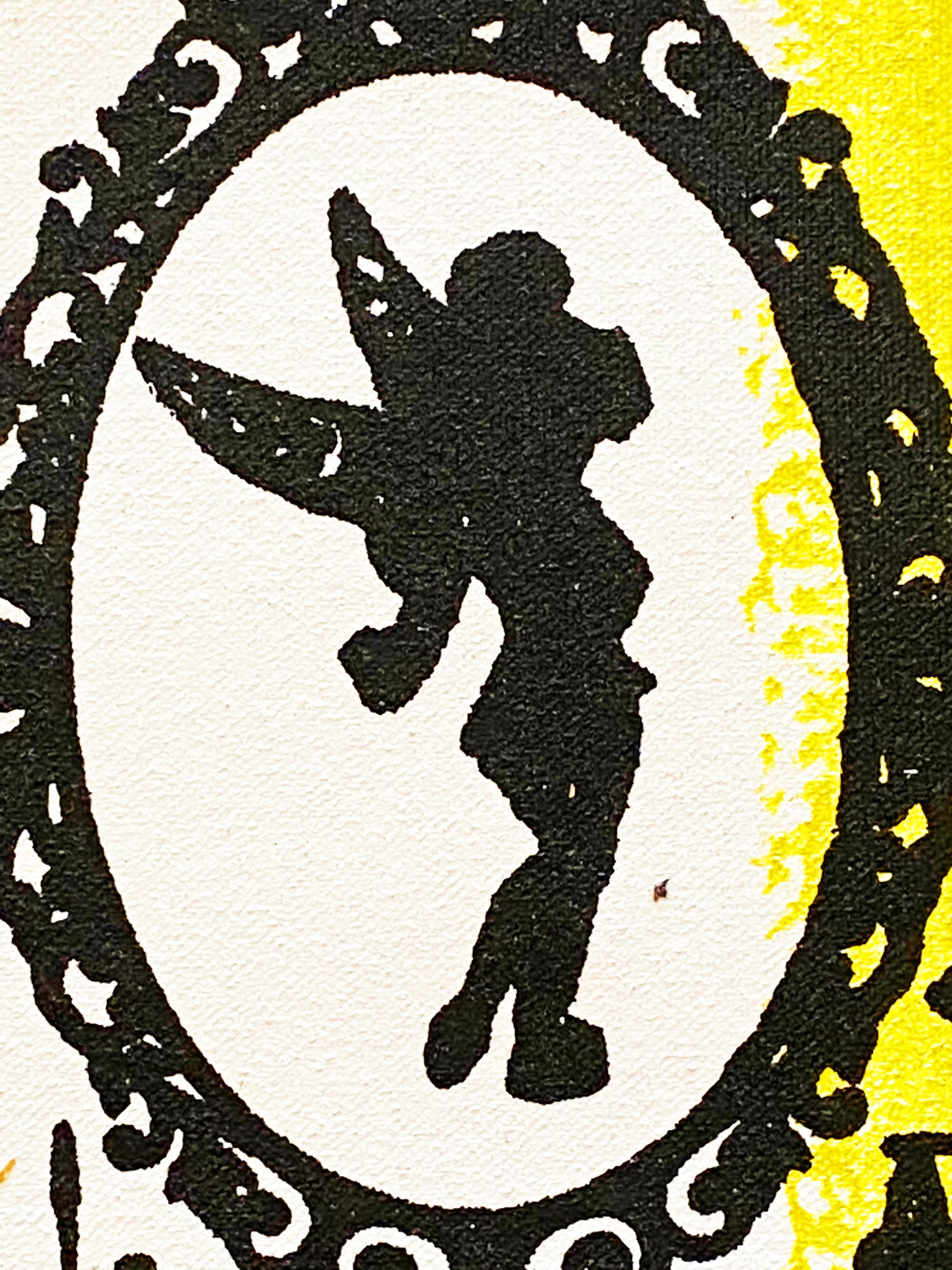 Tinker Bell Gail Rodgers Acrylic Silkscreen Painting on Canvas from her Mirror Mirror Series