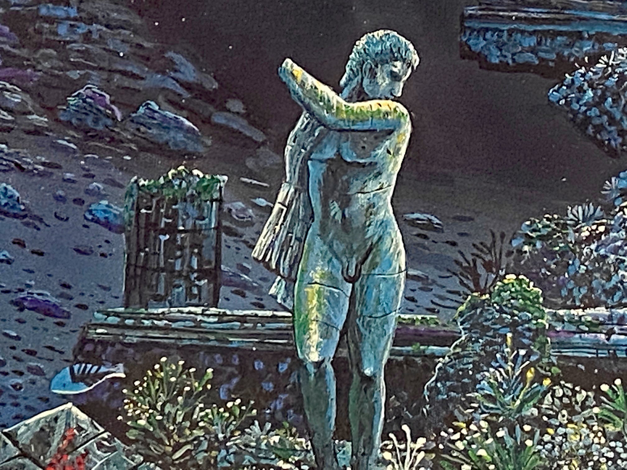Athenian Odyssey Robert Lyn Nelson Mixed Media Print with Artist Hand Drawn Remarque Hand Signed and Numbered