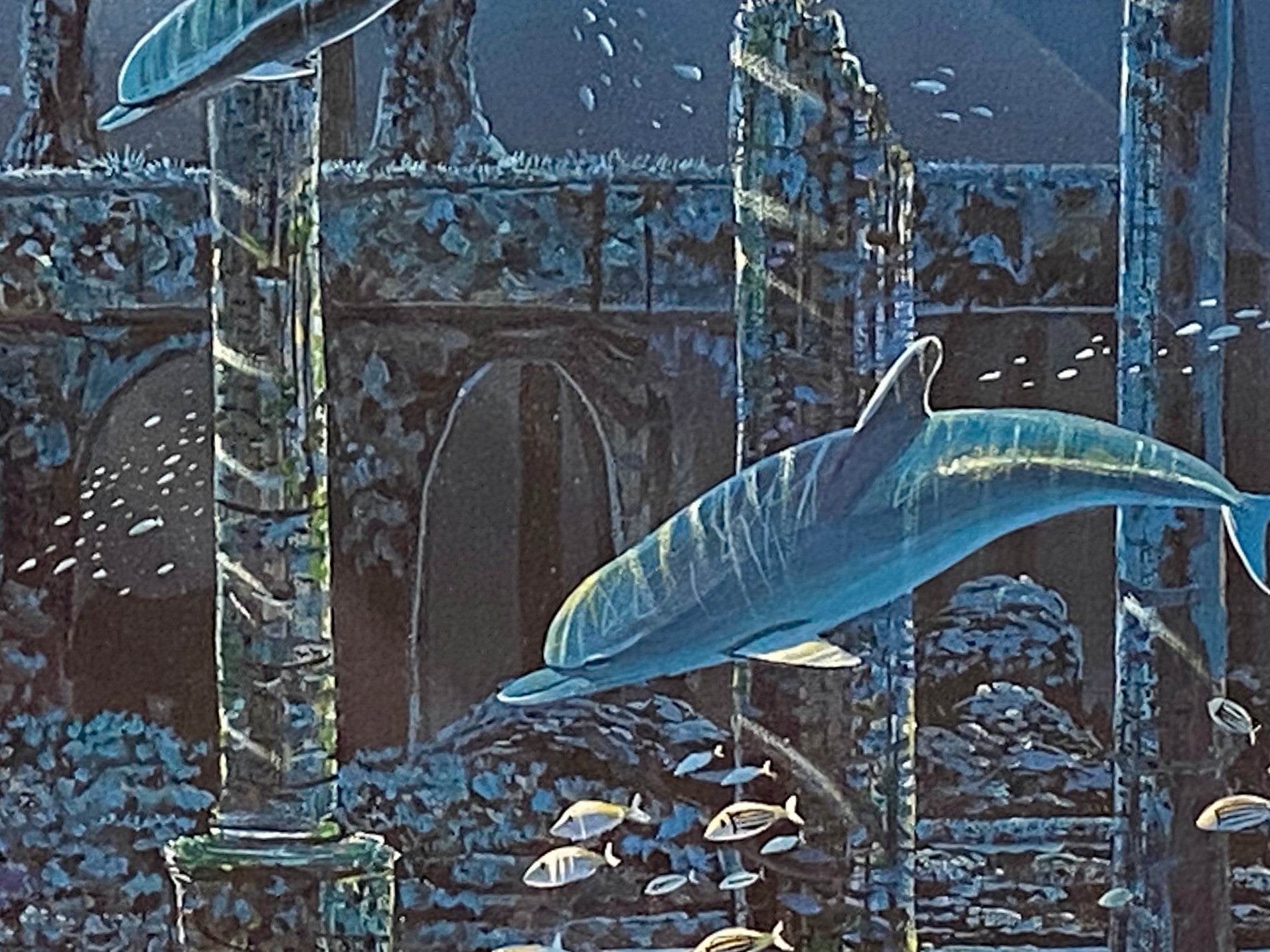 Athenian Odyssey Robert Lyn Nelson Mixed Media Print with Artist Hand Drawn Remarque Hand Signed and Numbered