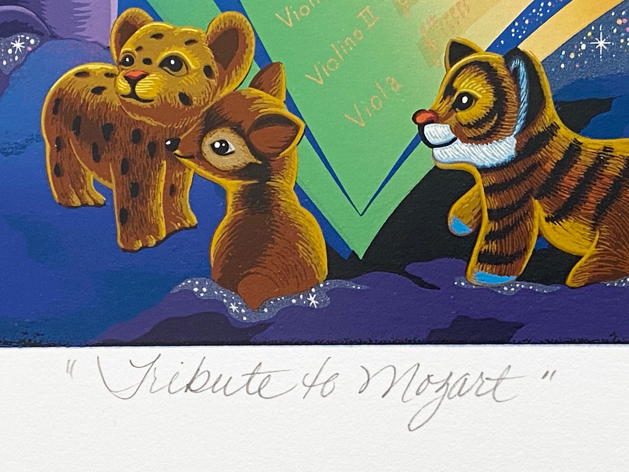 Tribute to Mozart Melanie Taylor Kent Serigraph Print Artist Hand Signed and Numbered