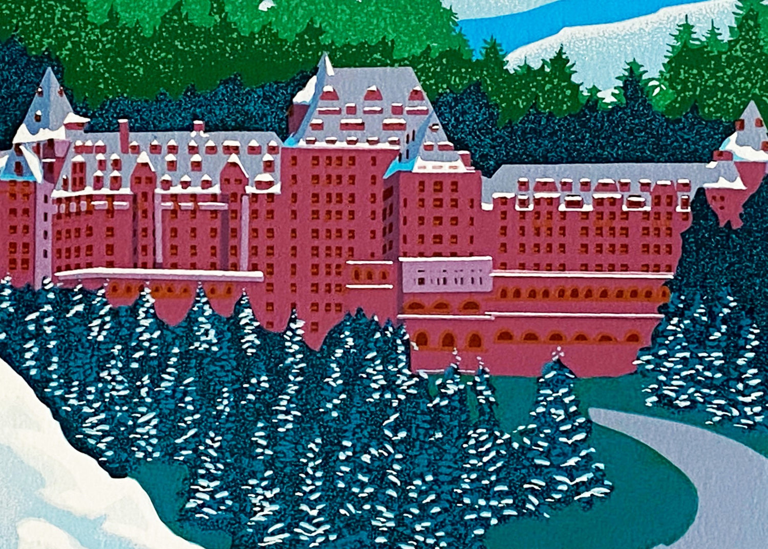 Let the Winter Games Begin Melanie Taylor Kent Serigraph Print Artist Hand Signed and Numbered