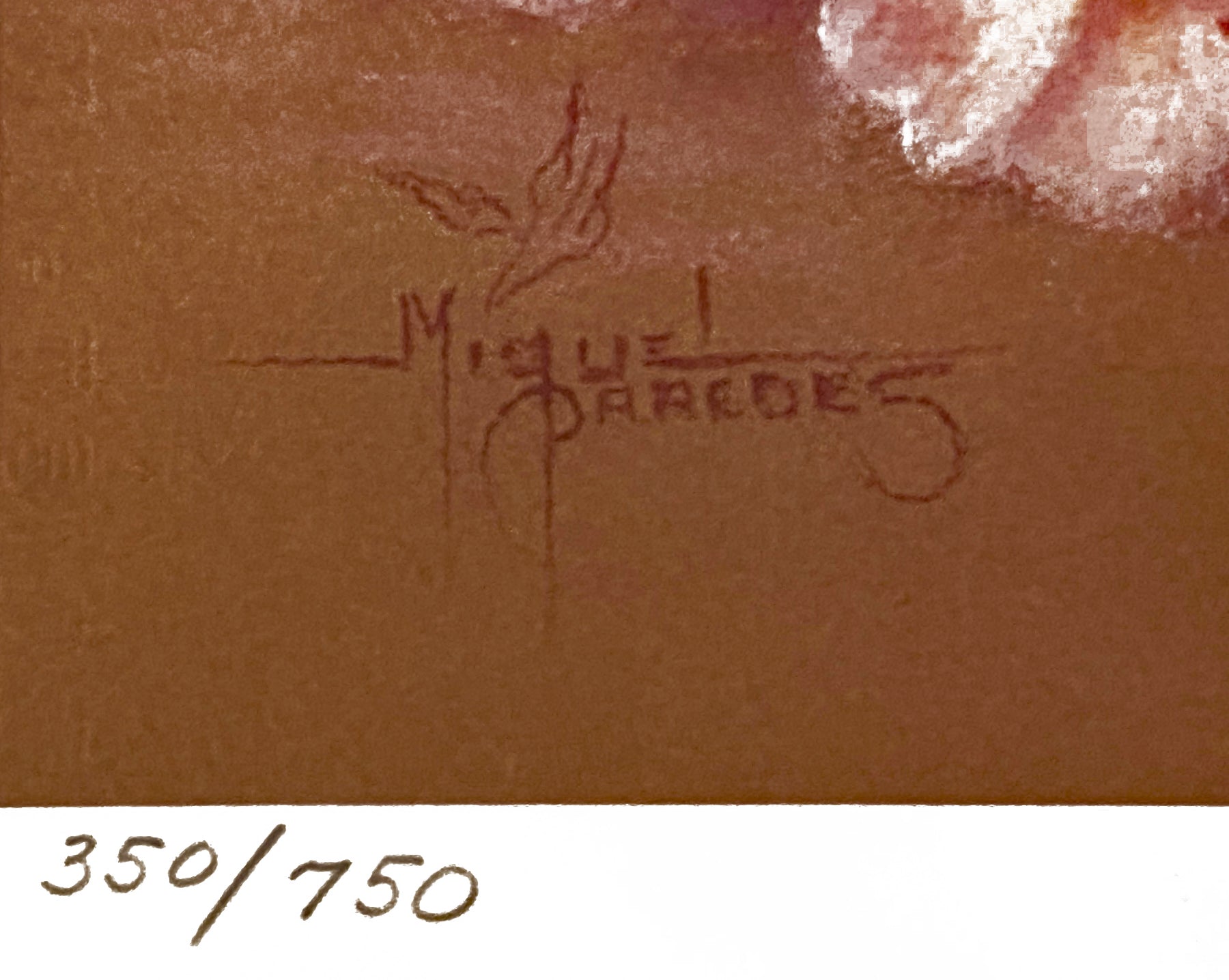 Caress Miguel Paredes Collotype Print Artist Hand Signed and Numbered