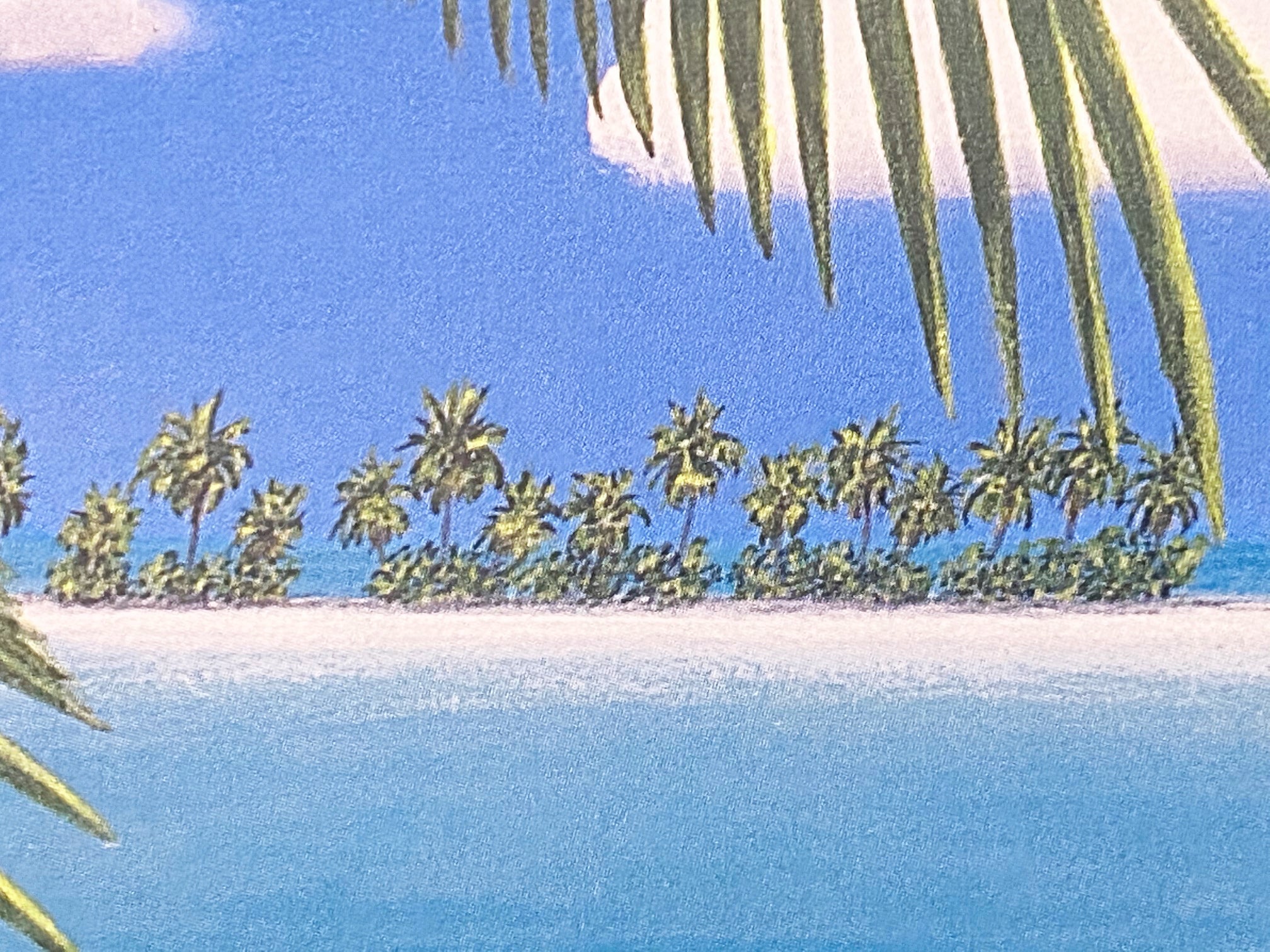 Palms on Parade Dan Mackin Lithograph Print Artist Hand Signed and Numbered