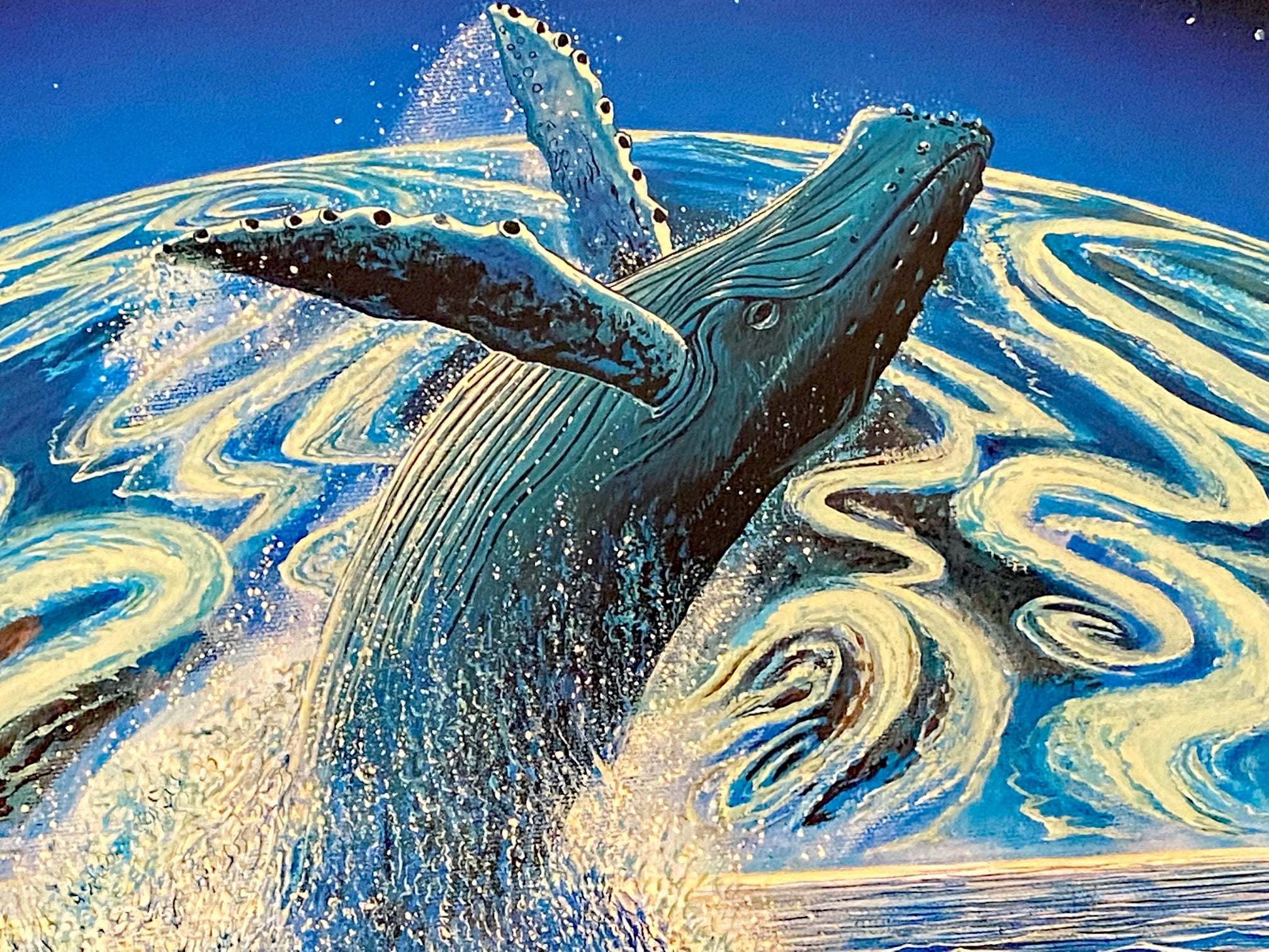 Hope for the Future Robert Lyn Nelson Mixed Media Print with Artist Hand Drawn Remarque Signed and Numbered