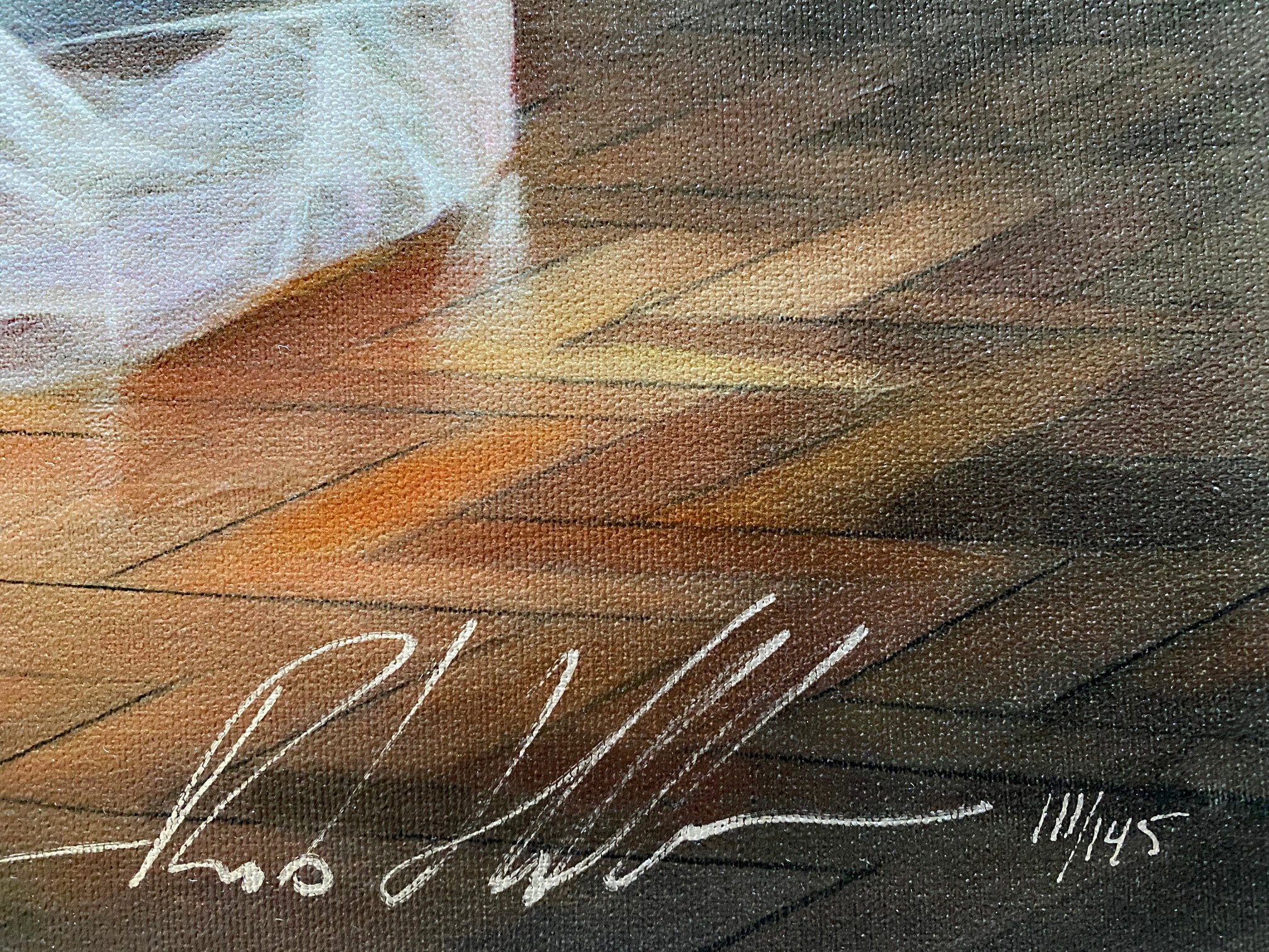 Light Through the Curtain Rob Hefferan Hand Embellished Canvas Giclée Print Artist Hand Signed and Numbered